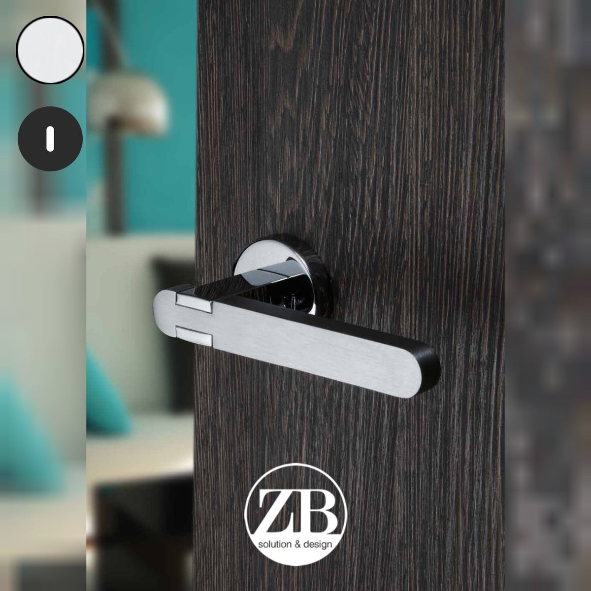ZB - Maniglie Inside - Maniglia per porta interna - CRS - Cromo satinato / Tonda / Patent