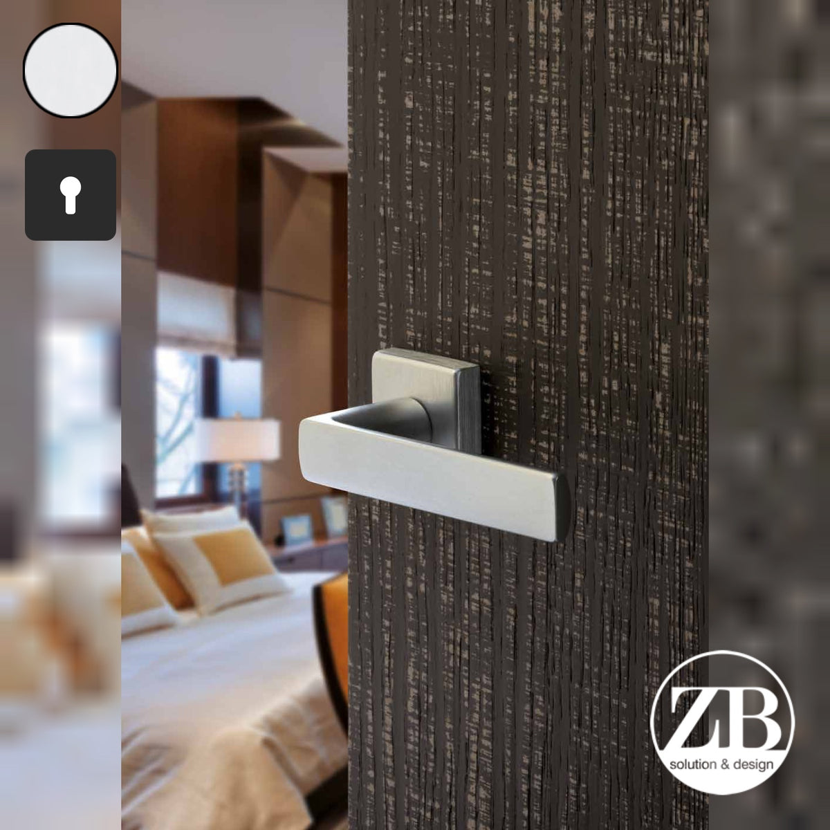 ZB - Maniglie Mariella - Maniglia per porta interna - CRS - Cromo satinato / Quadra / Yale