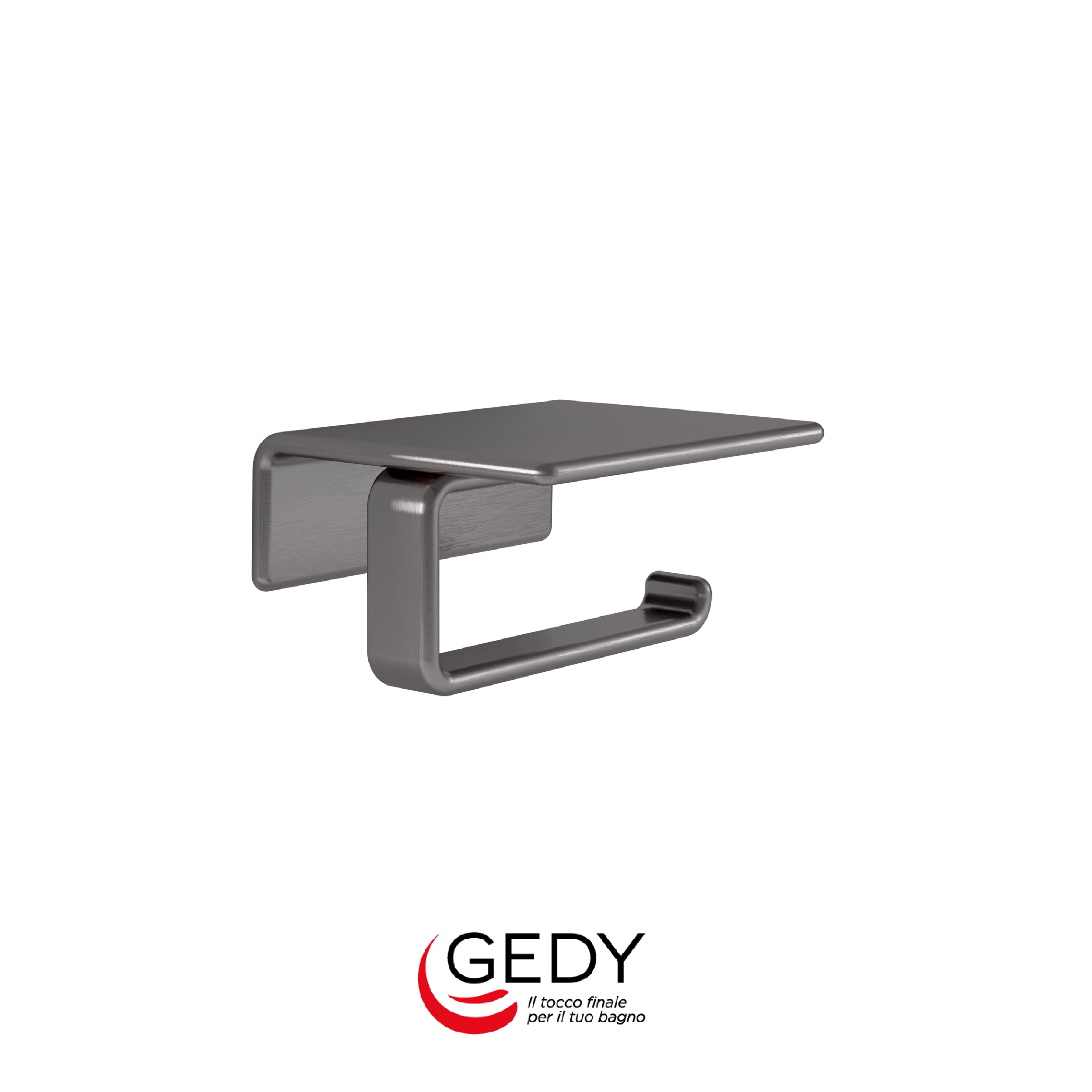 GEDY Il Giglio - Portarotolo coperto - 81 - Gun metal