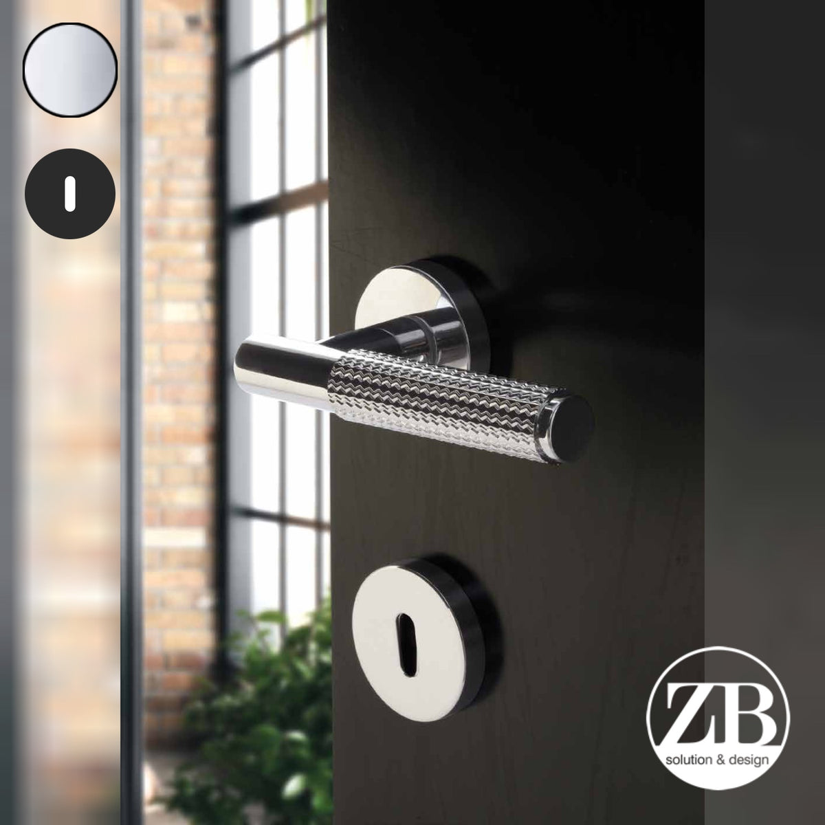 ZB - Maniglie Prime - Maniglia per porta interna - CRL - Cromo lucido / Tonda / Patent