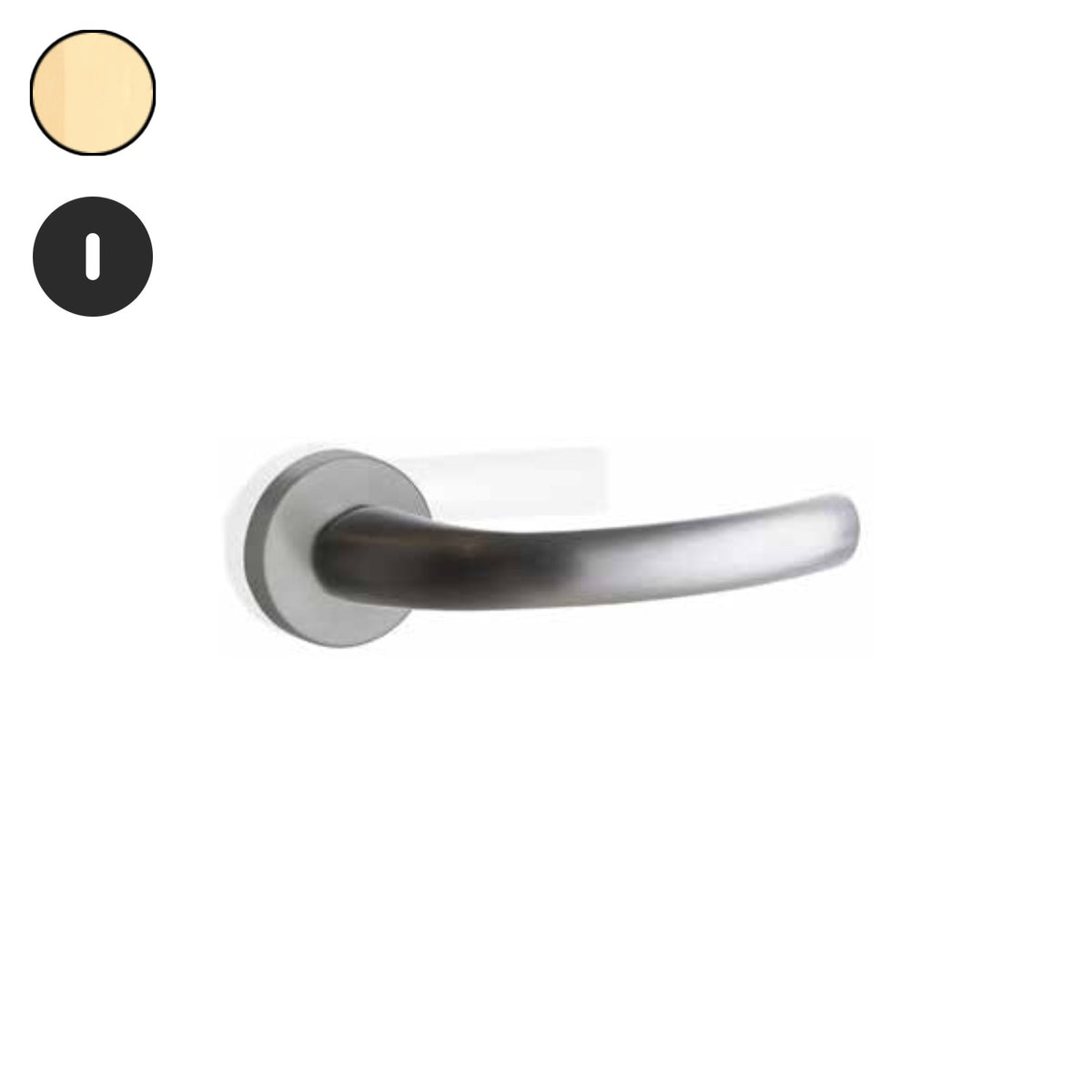 ZB - Maniglie Soft - Maniglia per porta interna - OTO - Ottonato / Tonda / Patent