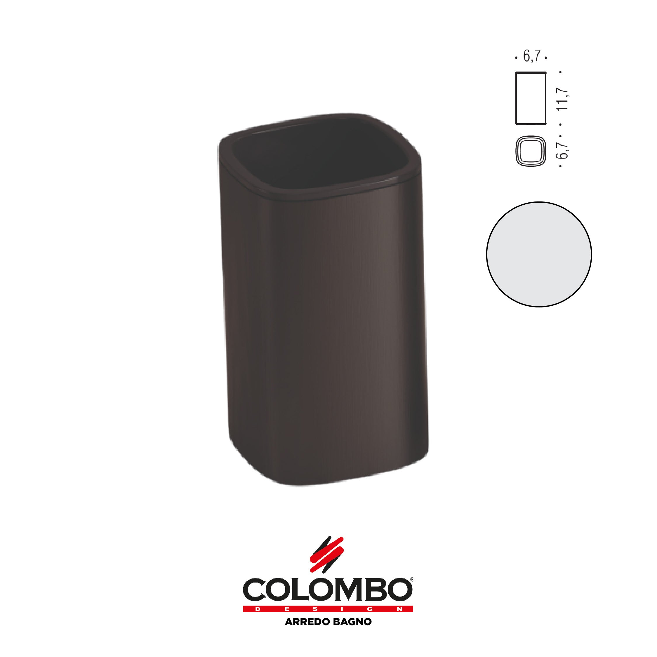 Trenta Porta bicchiere d'appoggio - Colombo design arredo bagno - Imhoff Handles
