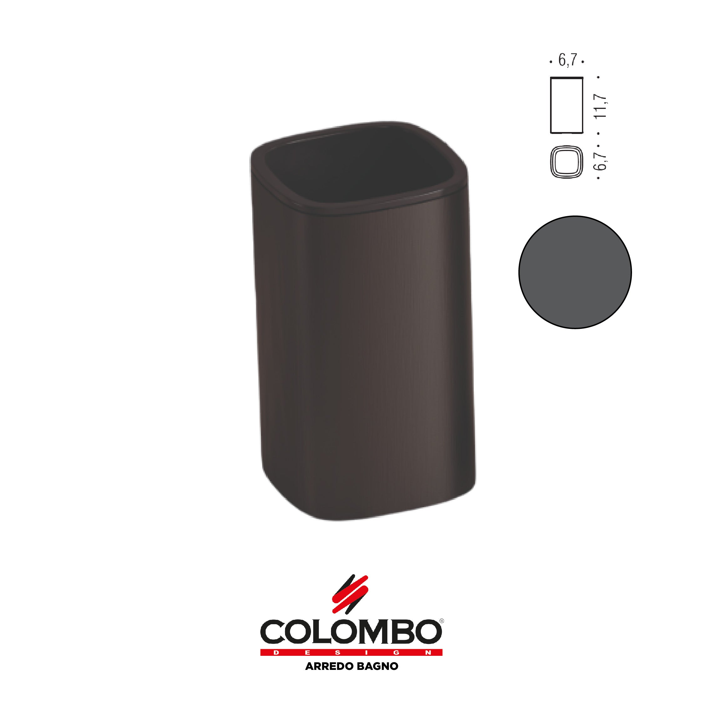 Trenta Porta bicchiere d'appoggio - Colombo design arredo bagno - Imhoff Handles