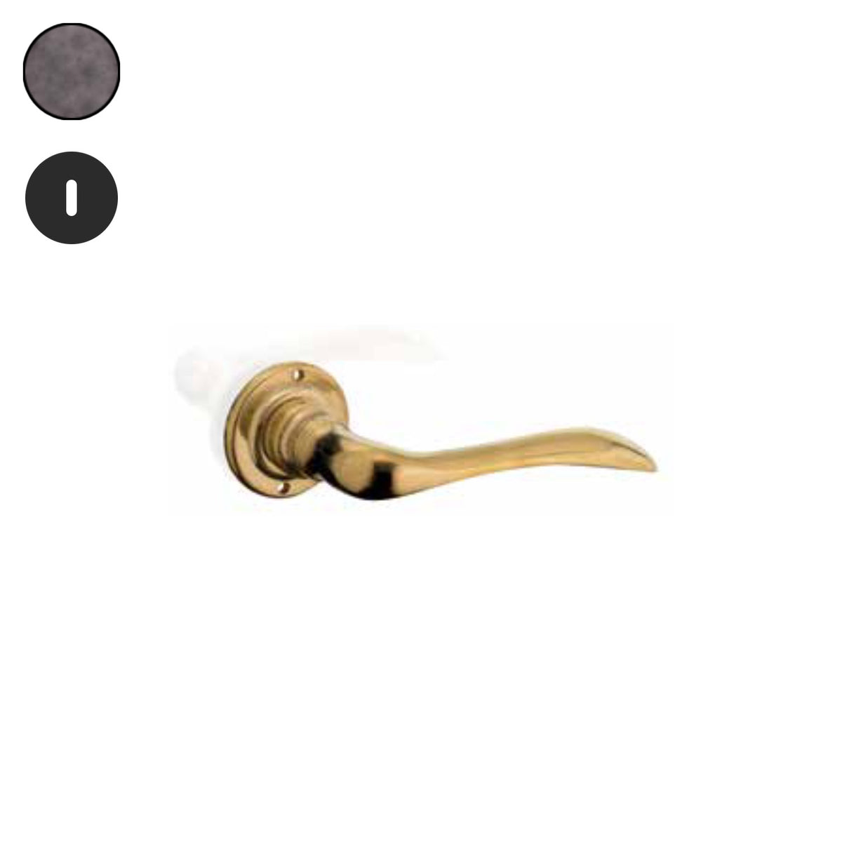 ZB - Maniglie ZB 330 - Maniglia per porta interna - OBO - Ottone bronzato opaco / Tonda / Patent