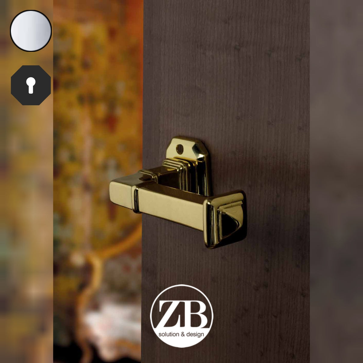 ZB - Maniglie ZB 390 - Maniglia per porta interna - CRL - Cromo lucido / Ottagonale / Yale