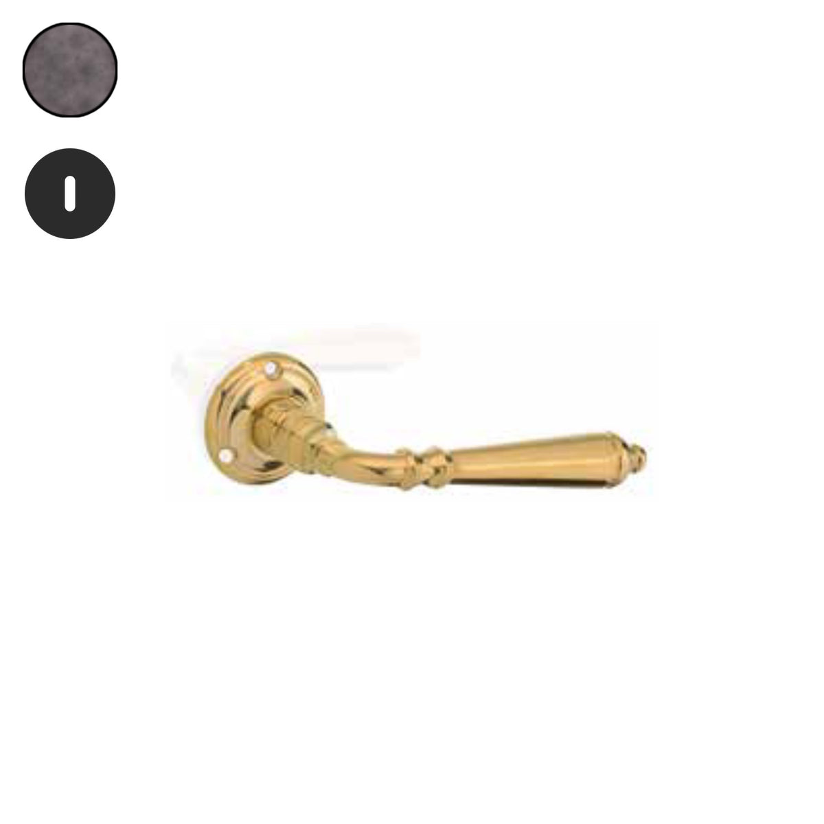 ZB - Maniglie ZB 520 - Maniglia per porta interna - OBO - Ottone bronzato opaco / Tonda / Patent