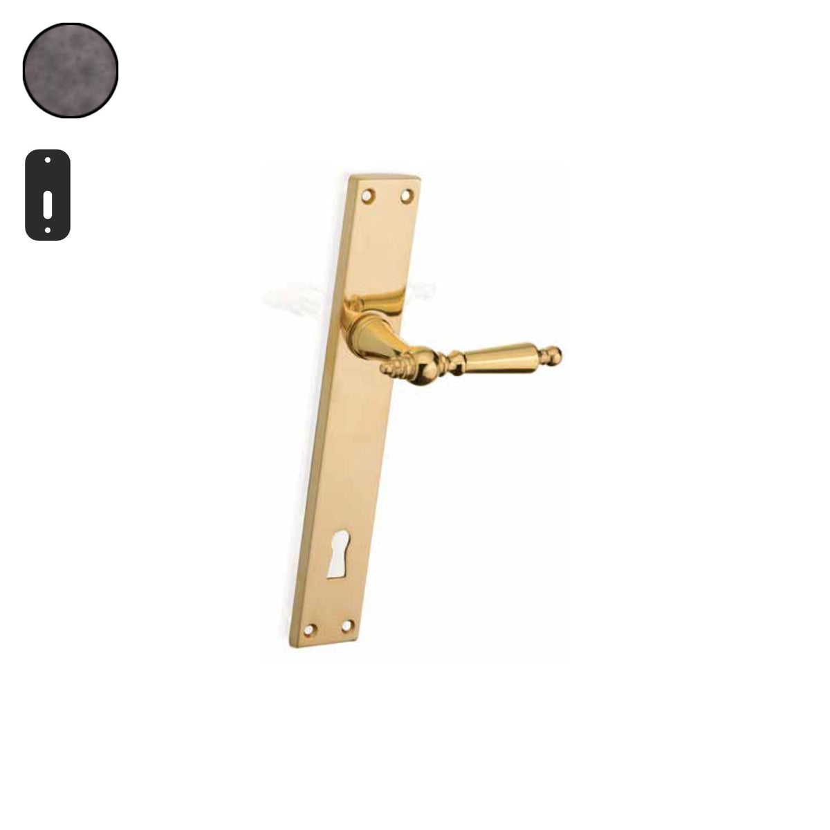 ZB - Maniglie ZB 560 - Maniglia per porta interna - OBO - Ottone bronzato opaco / Placca 220x38 mm / Patent 90