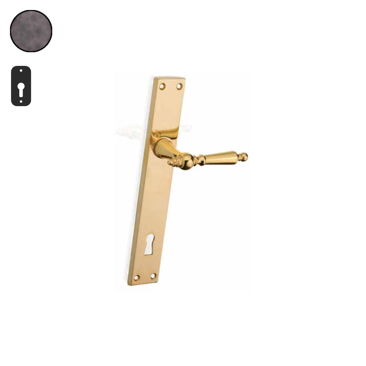 ZB - Maniglie ZB 560 - Maniglia per porta interna - OBO - Ottone bronzato opaco / Placca 220x38 mm / Yale 85