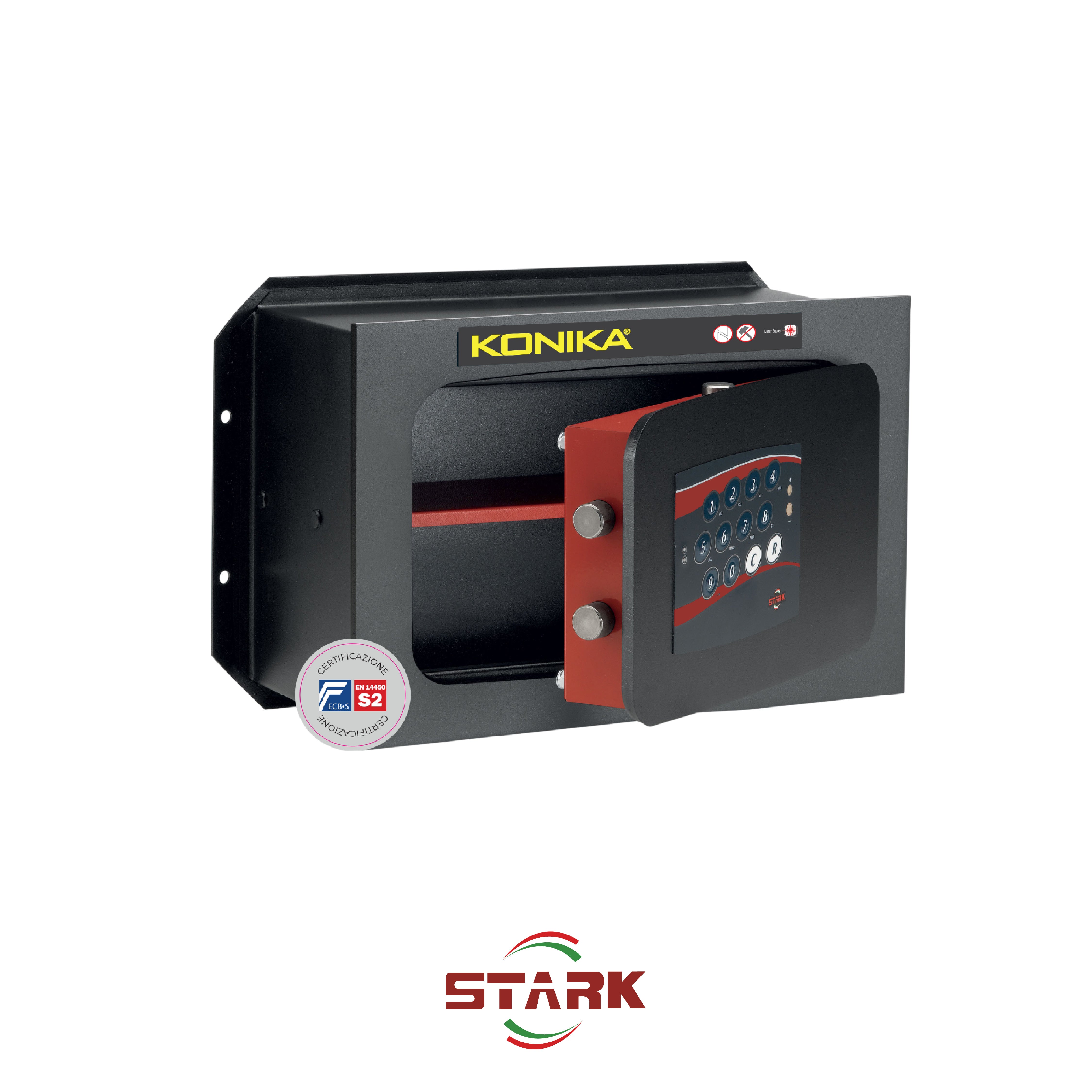 KONIKA Stark safes - Cassaforte a muro Certificata S2 Serie 1250CE modello 1256CE