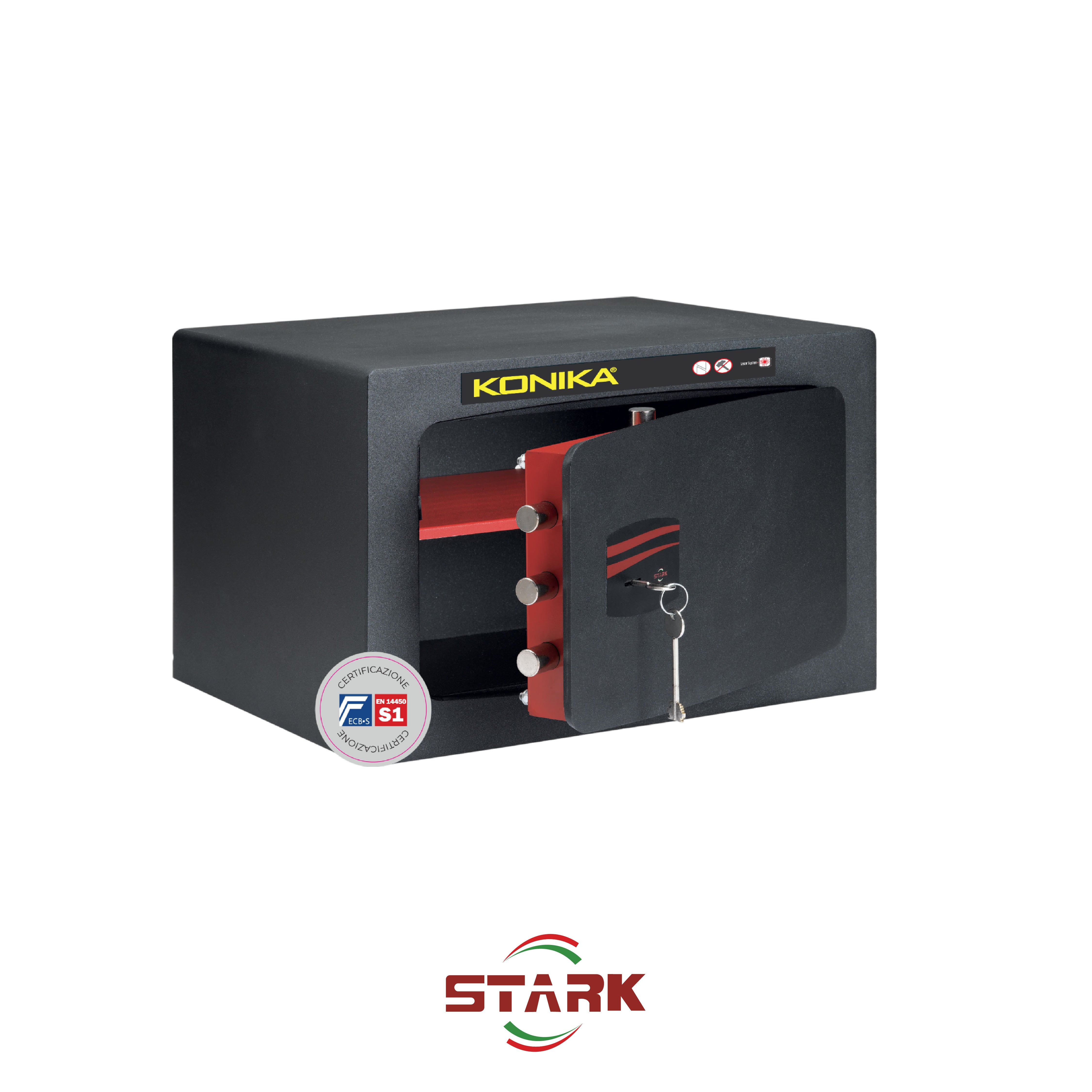 KONIKA Stark safes - Cassaforte a mobile Certificata S1 Serie 3200TKCE modello 3202TKCE