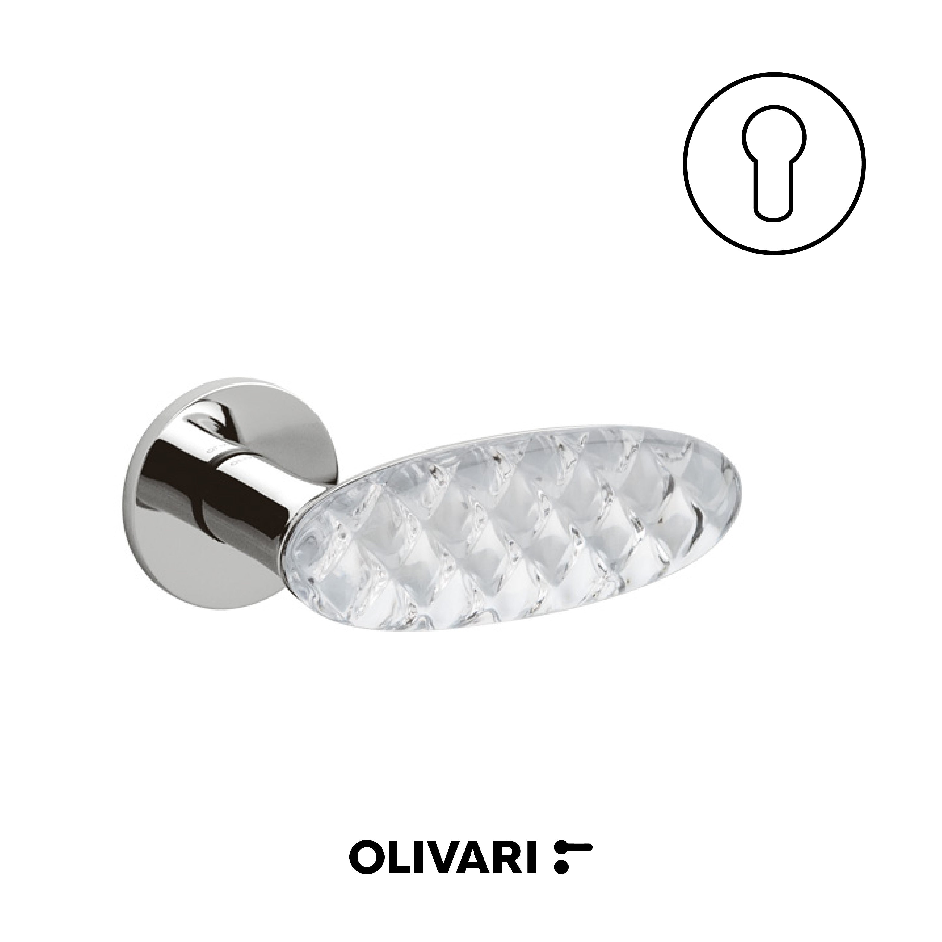Crystal Royal - Olivari Maniglia per porta interna - Imhoff Handles