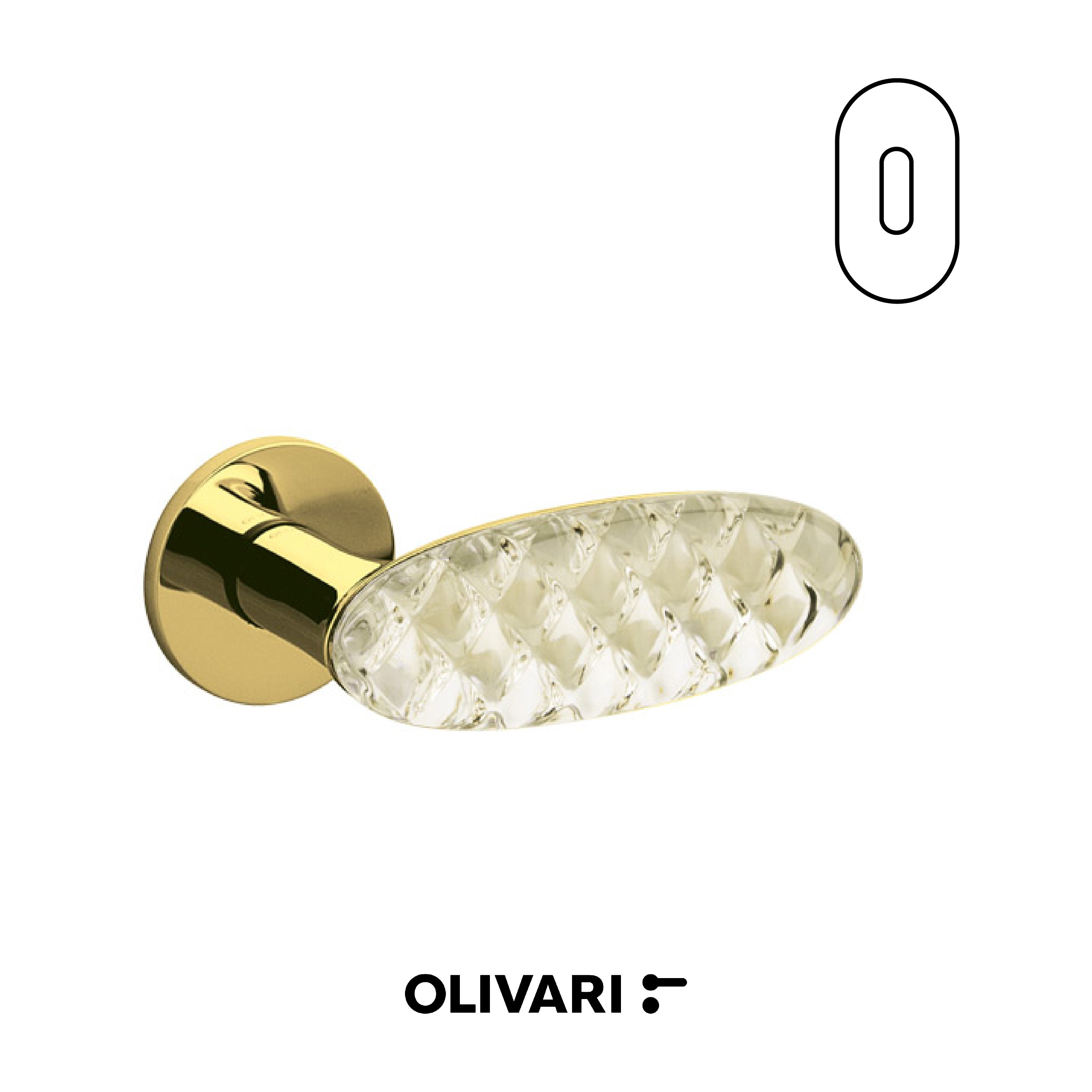 Crystal Royal - Olivari Maniglia per porta interna - Imhoff Handles