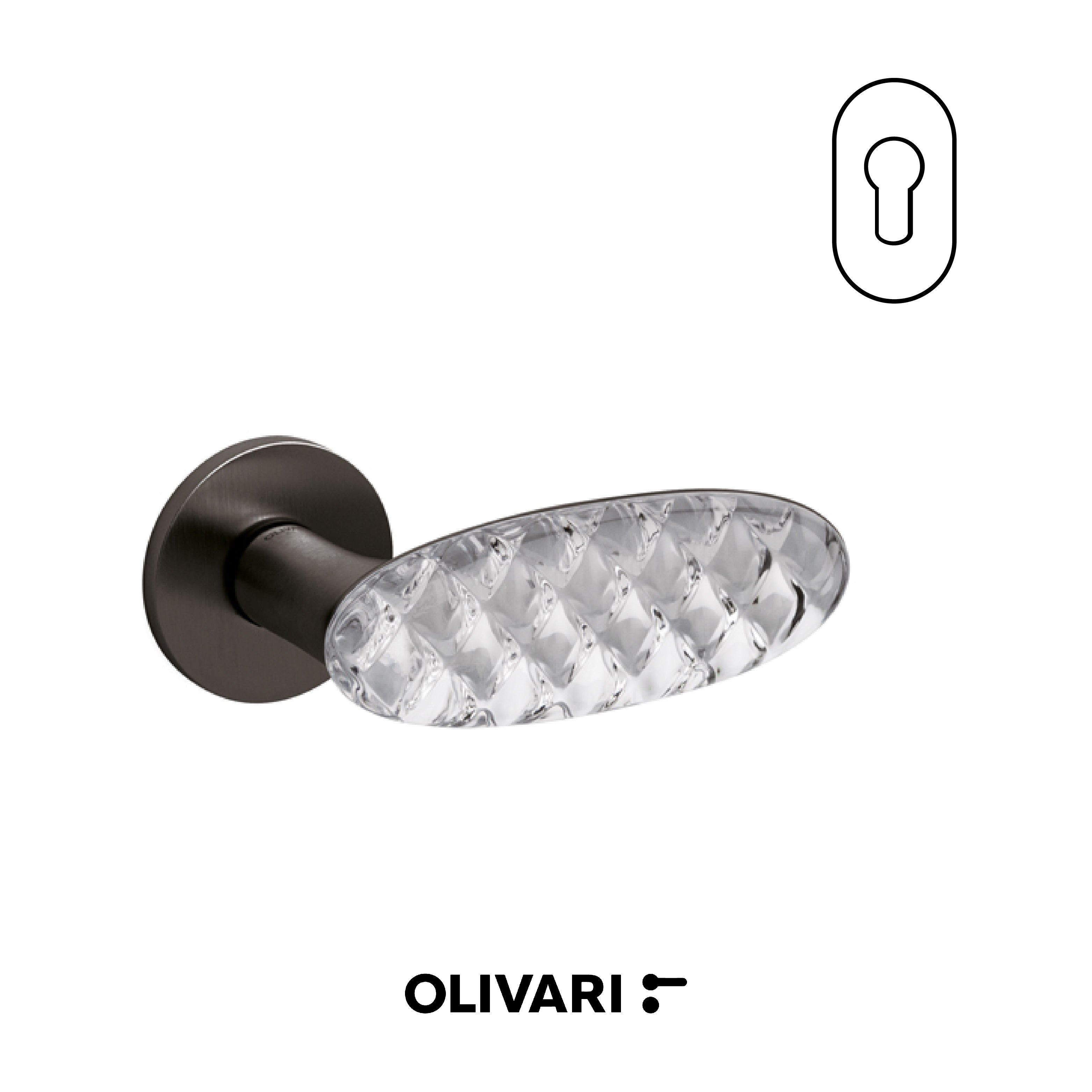 Crystal Royal - Olivari Maniglia per porta interna - Imhoff Handles