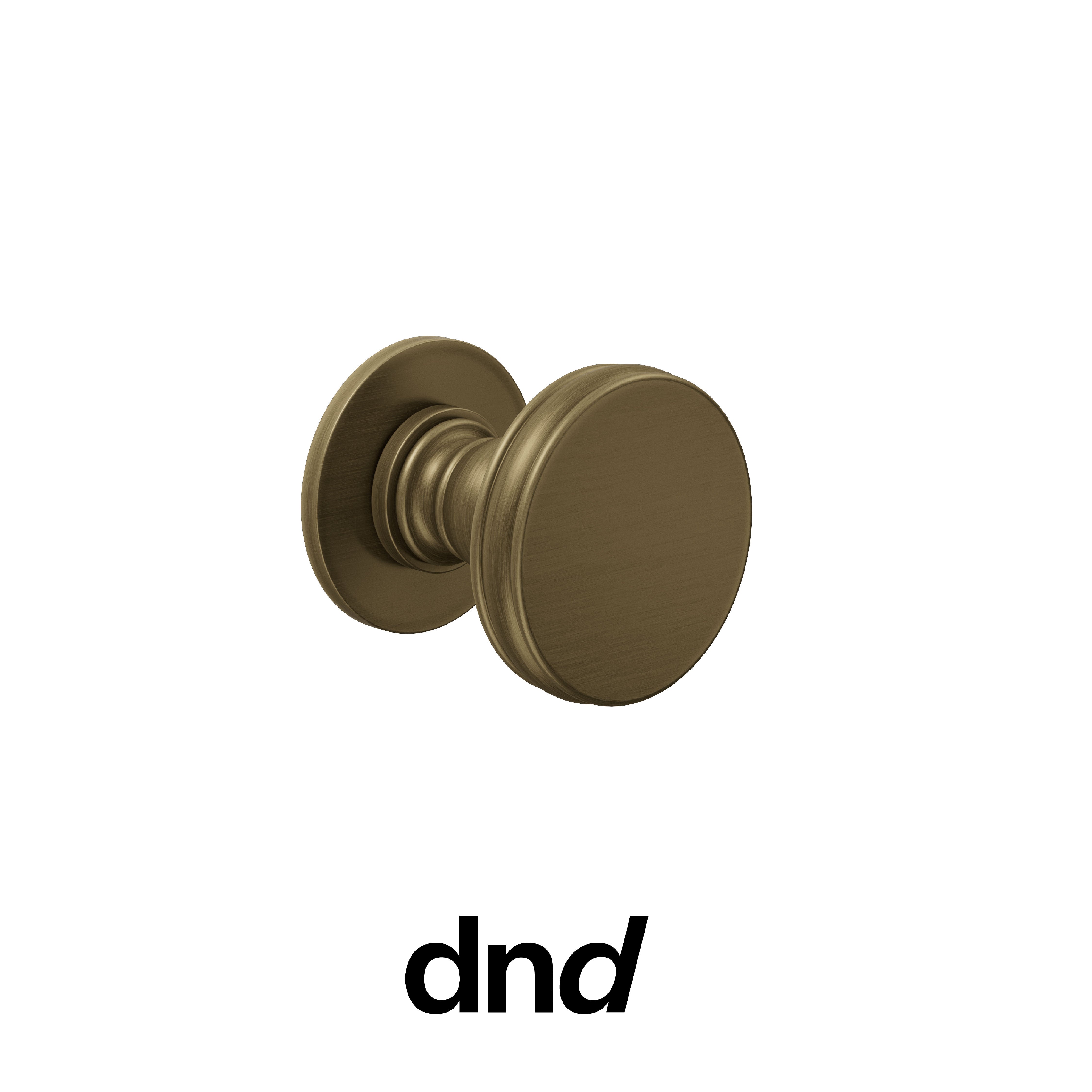 DND Lucrezia 03 - Pomolo per porta interna - OGH - Bronzo satinato opaco / Fine Tonda Ø 50 - 4 mm / Pomolo singolo fisso