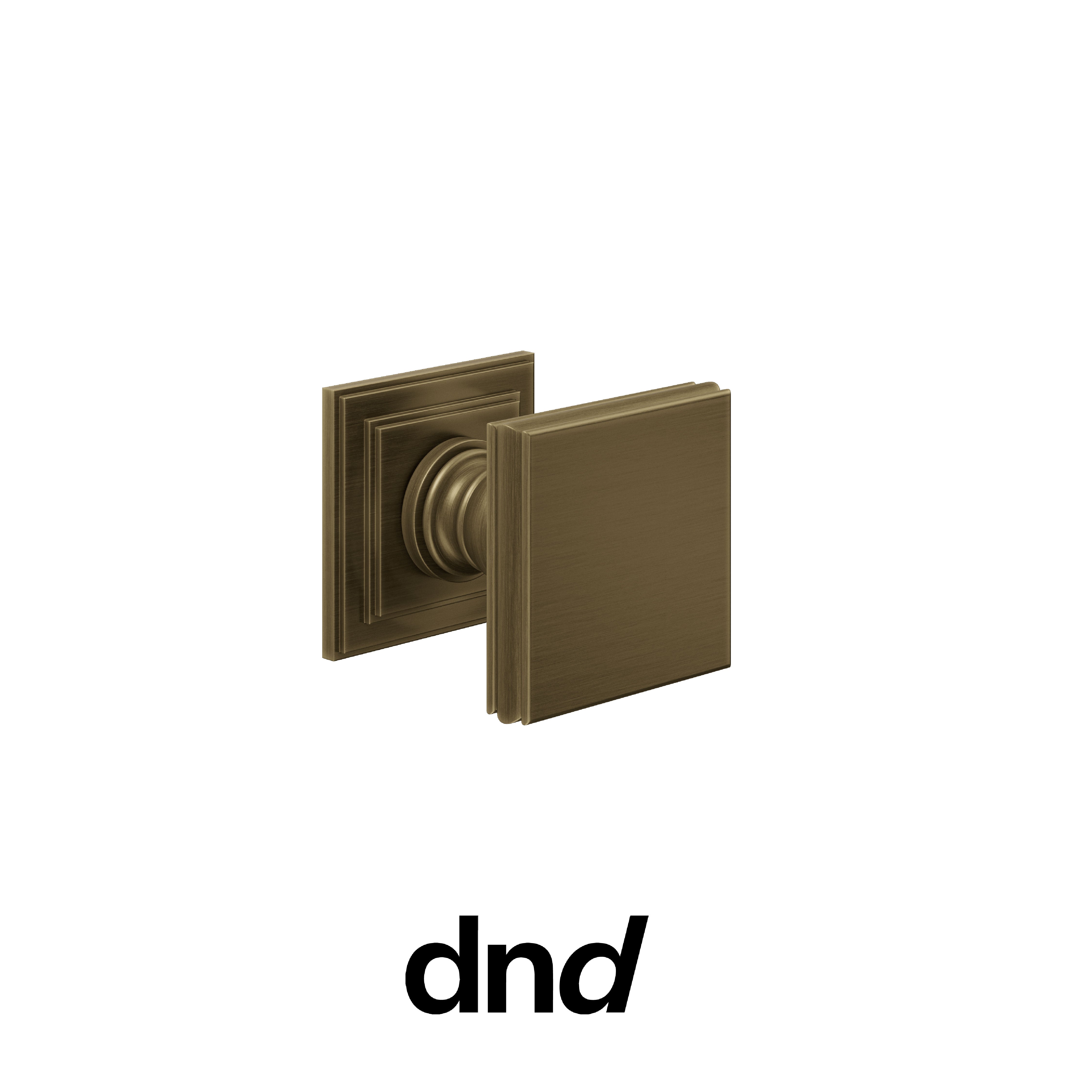 DND Lucrezia 02 - Pomolo per porta interna - OGH - Bronzo satinato opaco / Lucrezia Quadra / Pomolo fisso