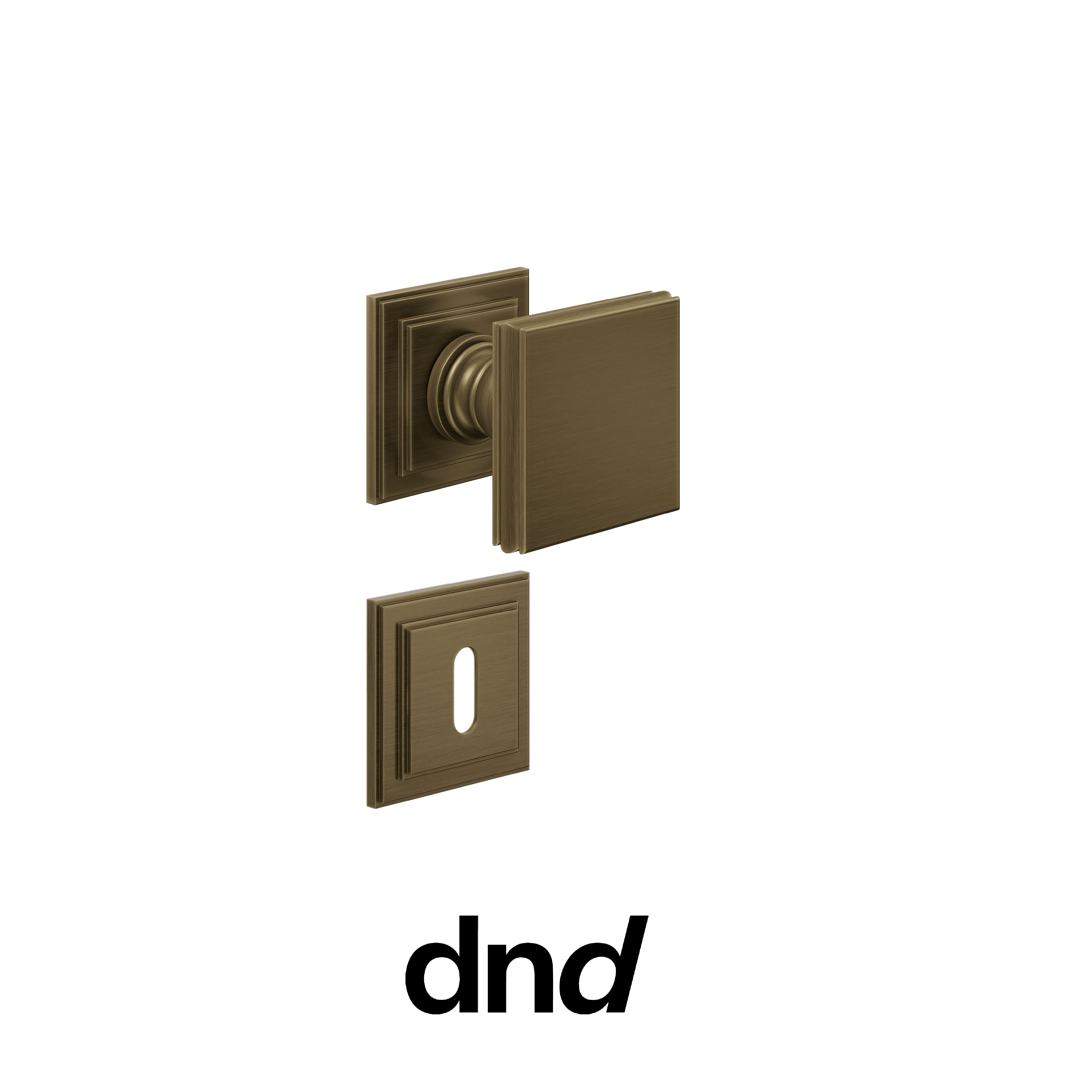DND Lucrezia 02 - Pomolo per porta interna - OGH - Bronzo satinato opaco / Lucrezia Quadra / Patent