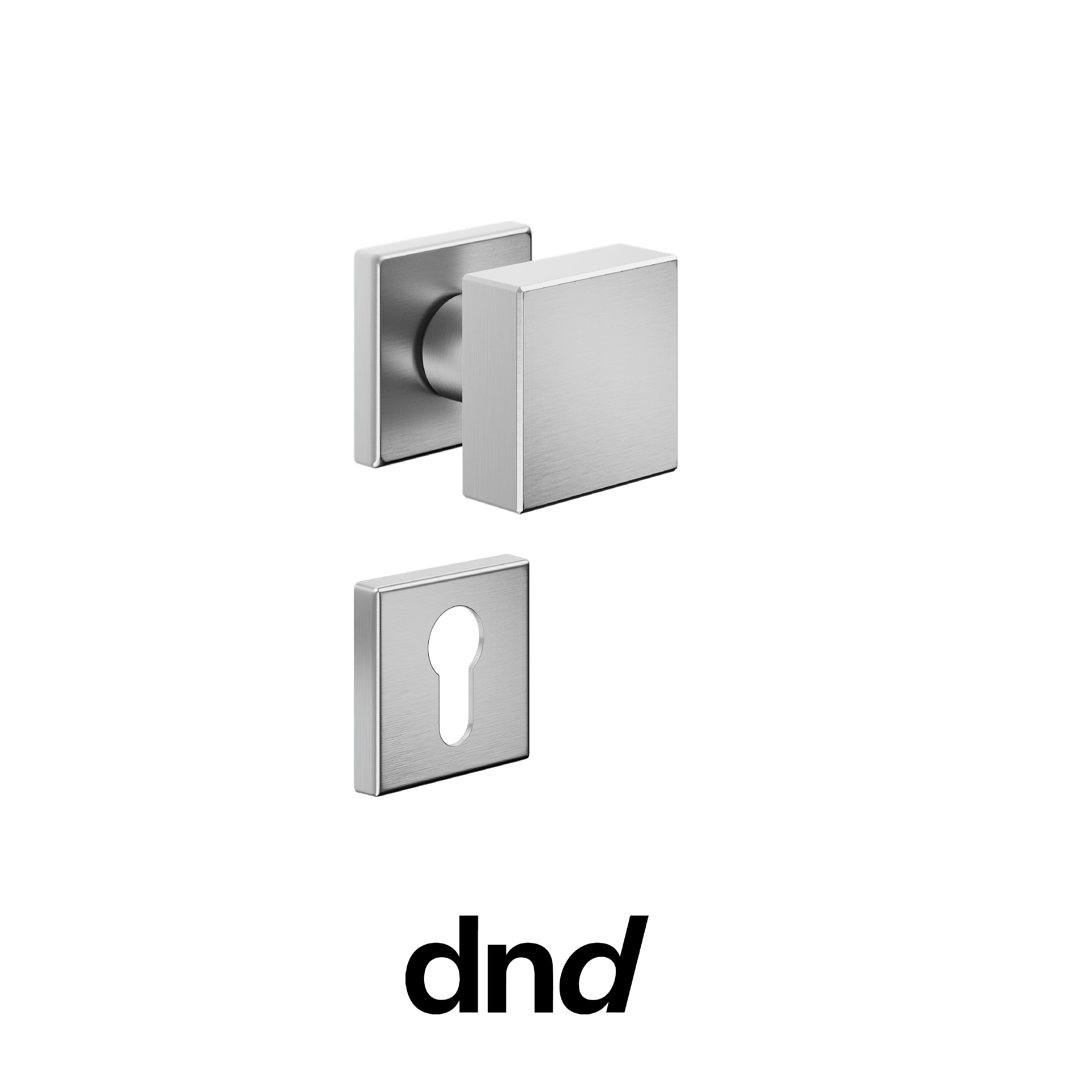 DND Ring - Pomolo per porta interna - OCS - Cromo satinato / Vis Quadra - 50x50 - 7 mm / Yale