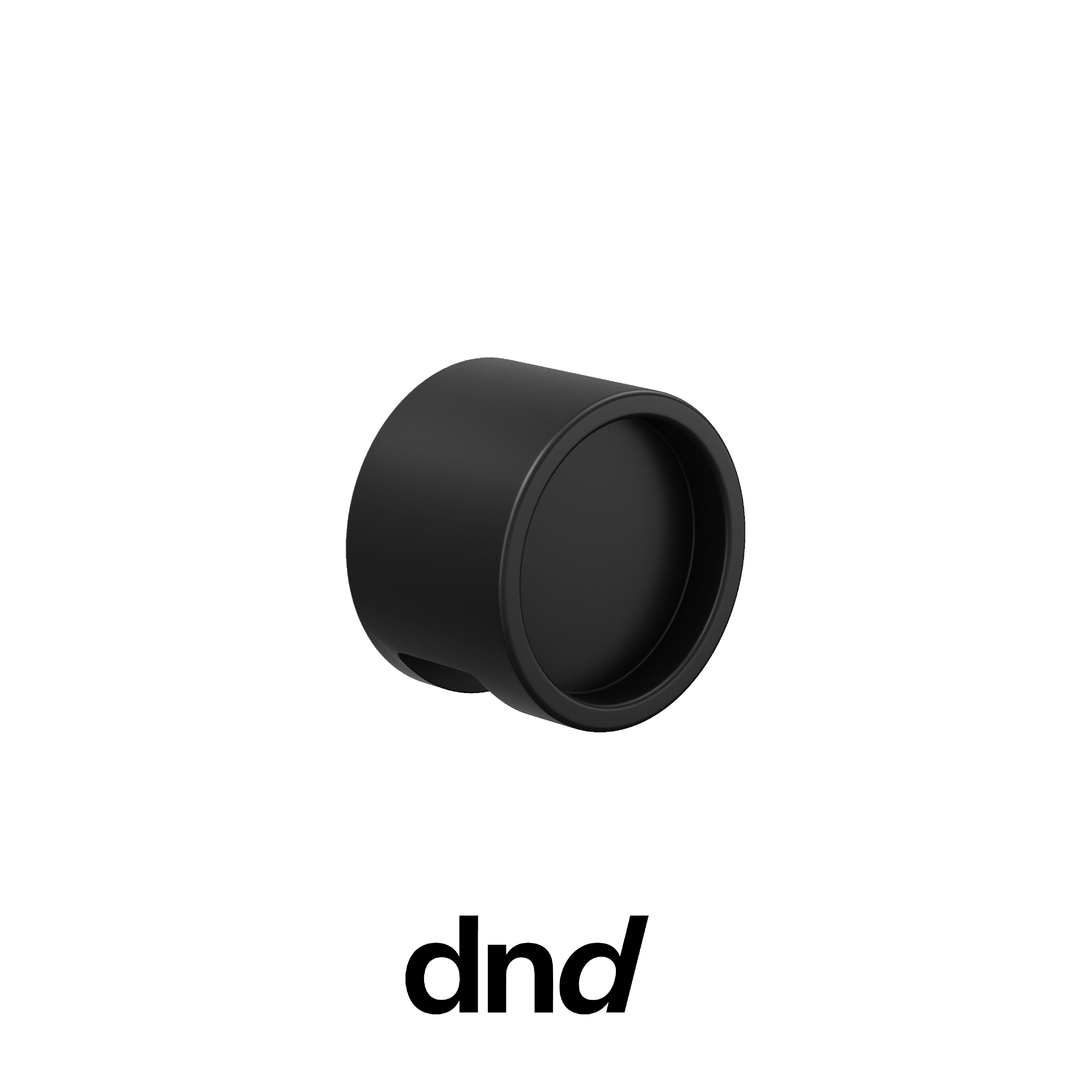 DND Timeless - Pomolo per porta interna - ANE - Nero / Fine Tonda Ø 50 - 4 mm / Pomolo singolo fisso