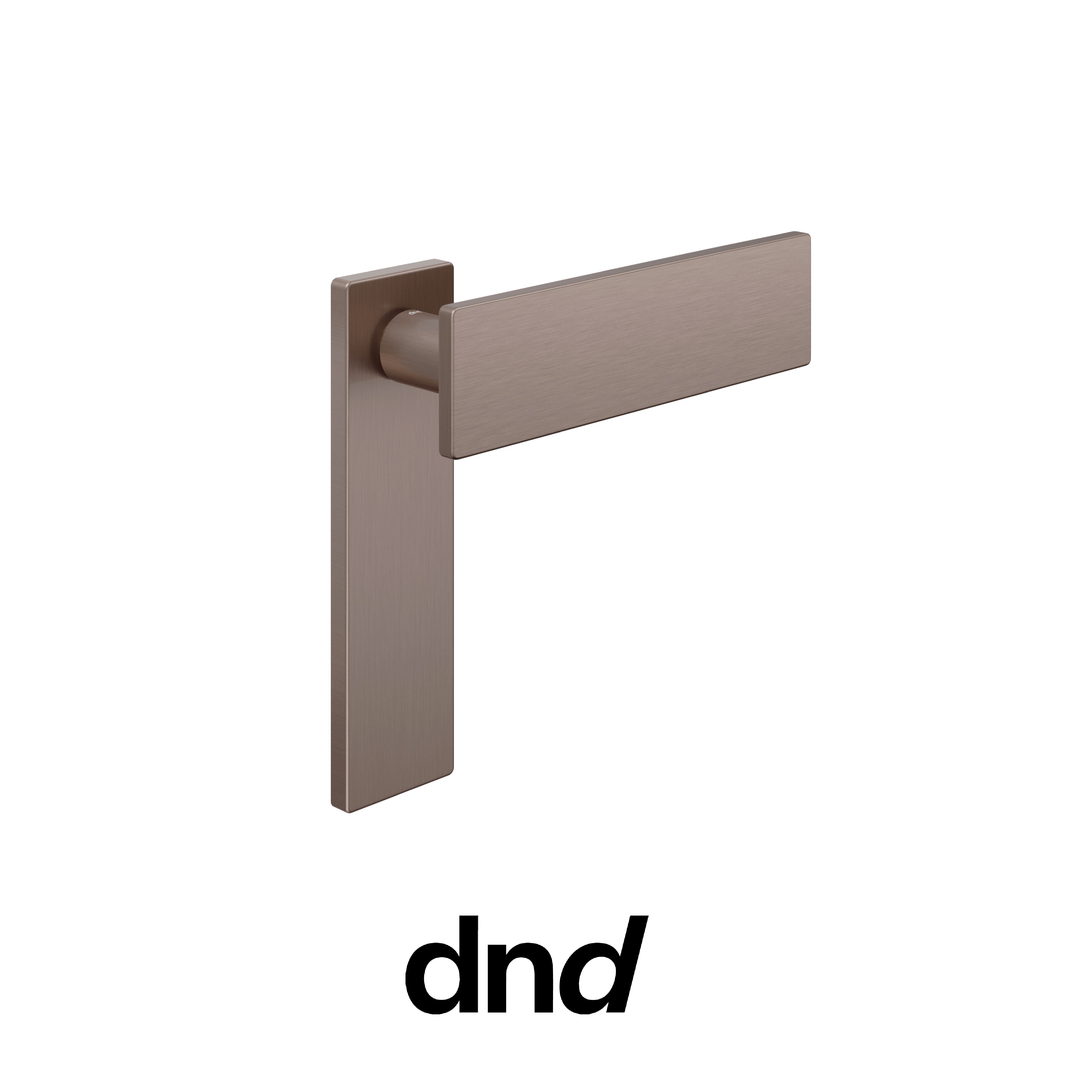 DND DUE - Maniglia per porta interna - OCS - Cromo satinato / Placca DUE / No