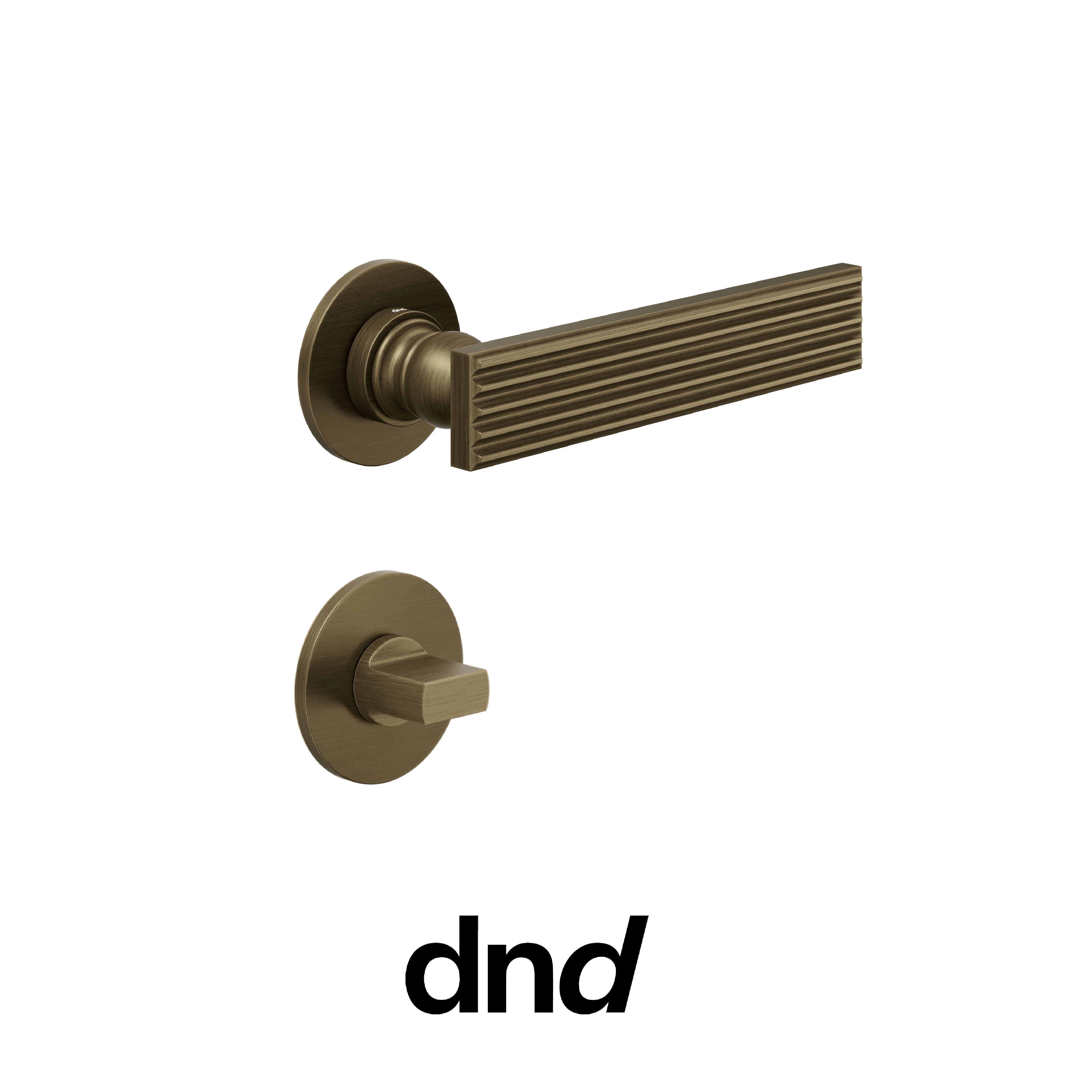 DND Eleonora - Maniglia per porta interna - OGH - Bronzo satinato opaco / Fine tonda Ø 50 - 4 mm / Nottolino