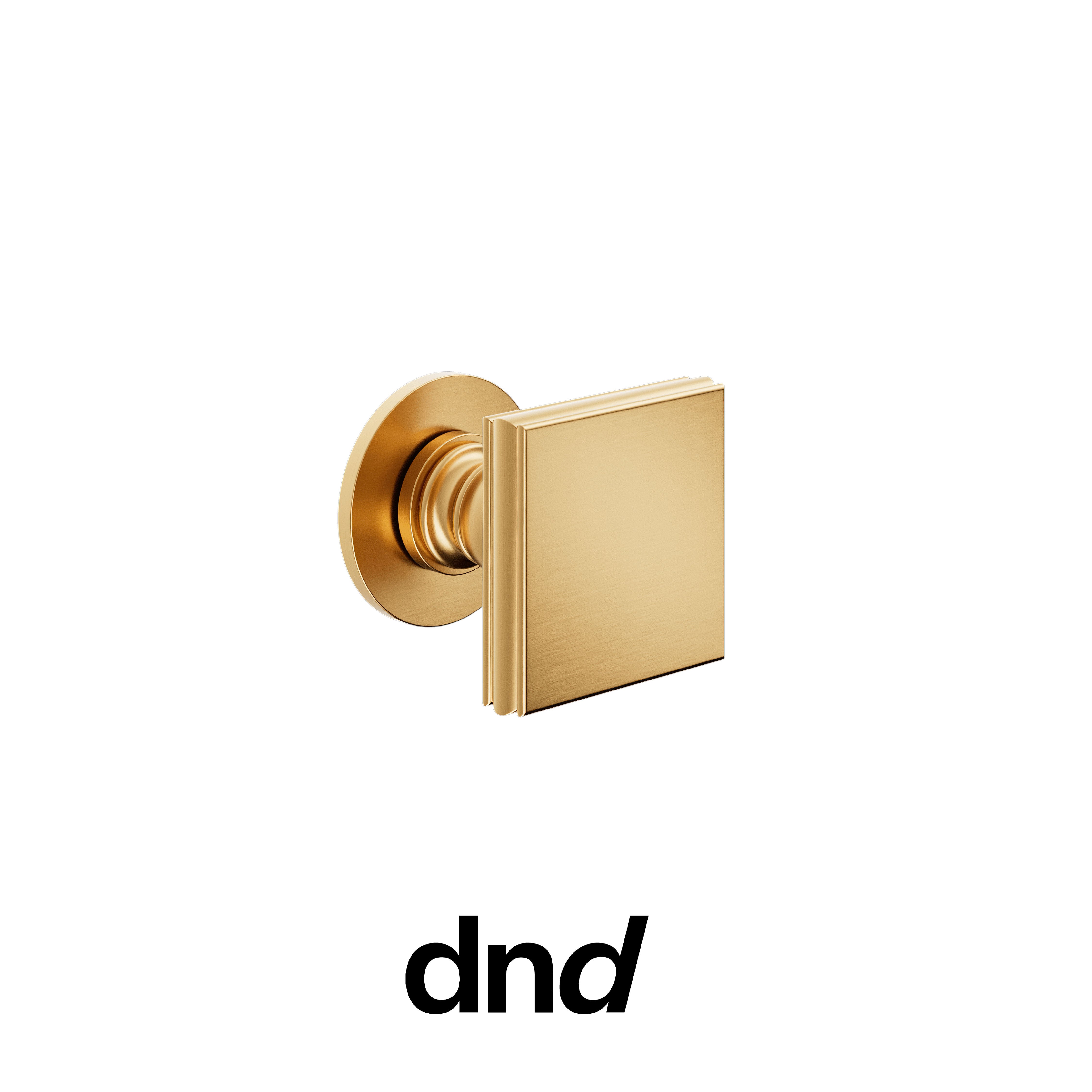 DND Lucrezia - Pomolo per porta interna - PVD-SG - Oro antico satinato / Fine tonda Ø 50 - 4 mm / Pomolo fisso