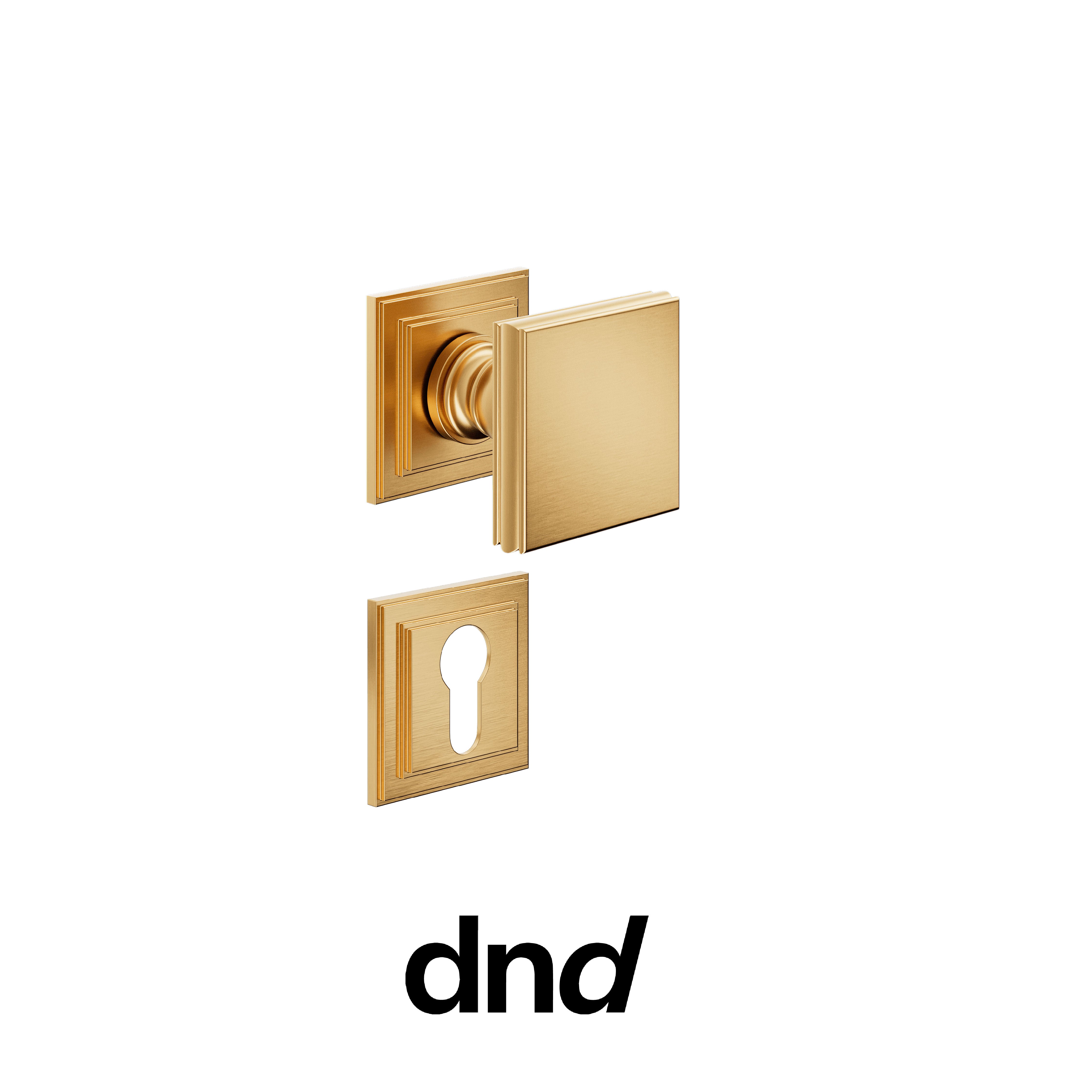 DND Lucrezia 02 - Pomolo per porta interna - PVD-SG - Oro antico satinato / Lucrezia Quadra / Yale