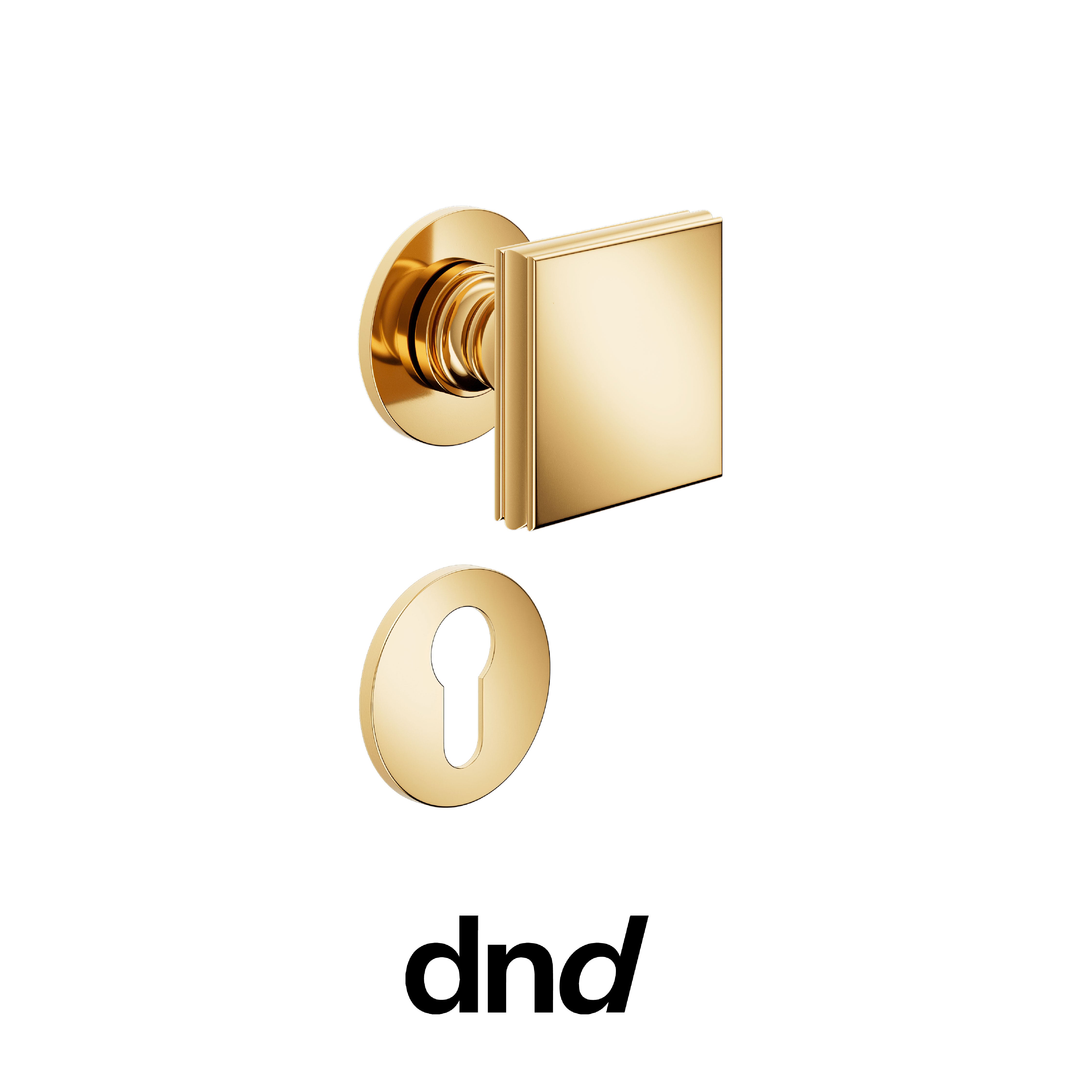 DND Lucrezia - Pomolo per porta interna - PVD-BG - Oro antico lucido / Fine tonda Ø 50 - 4 mm / Yale