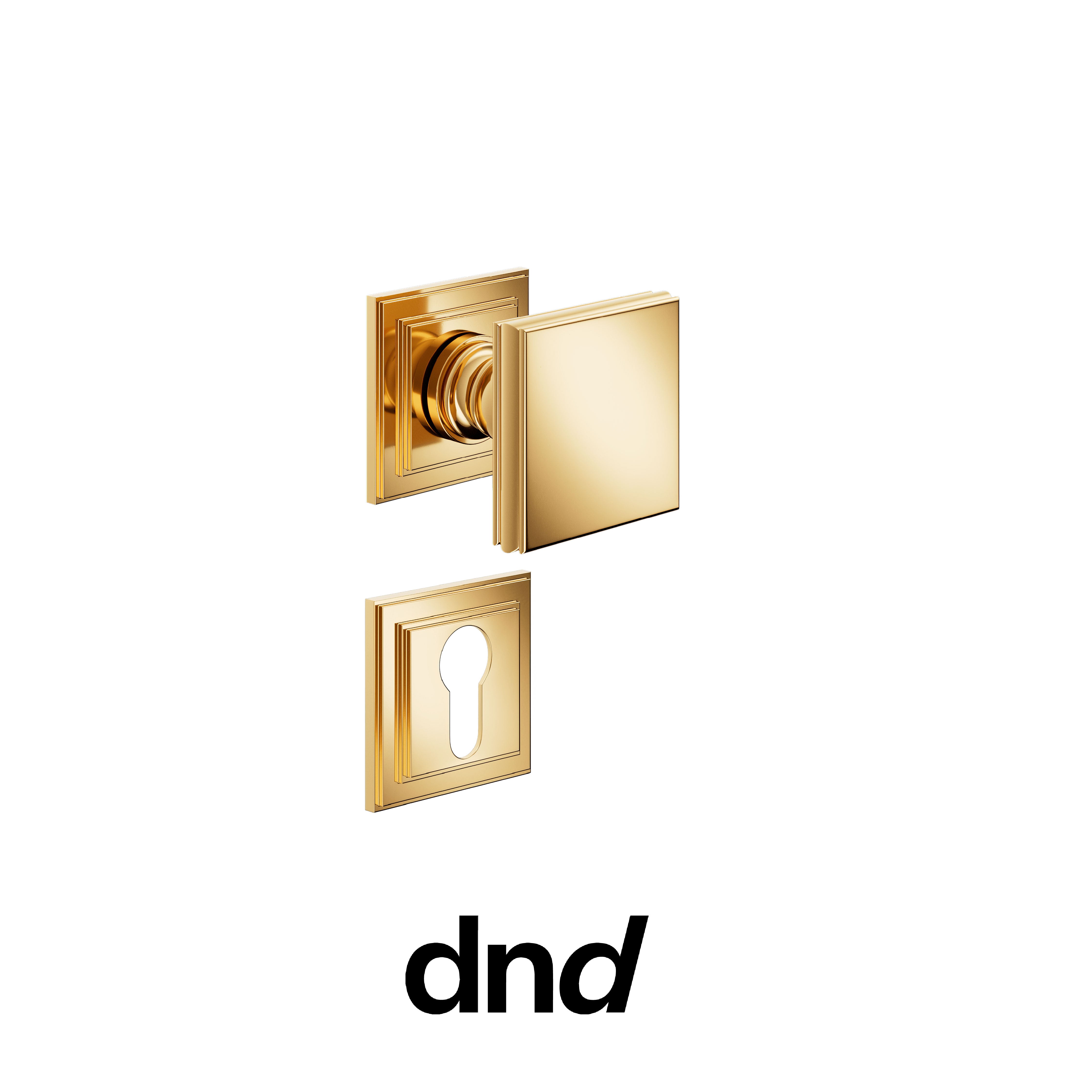DND Lucrezia 02 - Pomolo per porta interna - PVD-BG - Oro antico lucido / Lucrezia Quadra / Yale