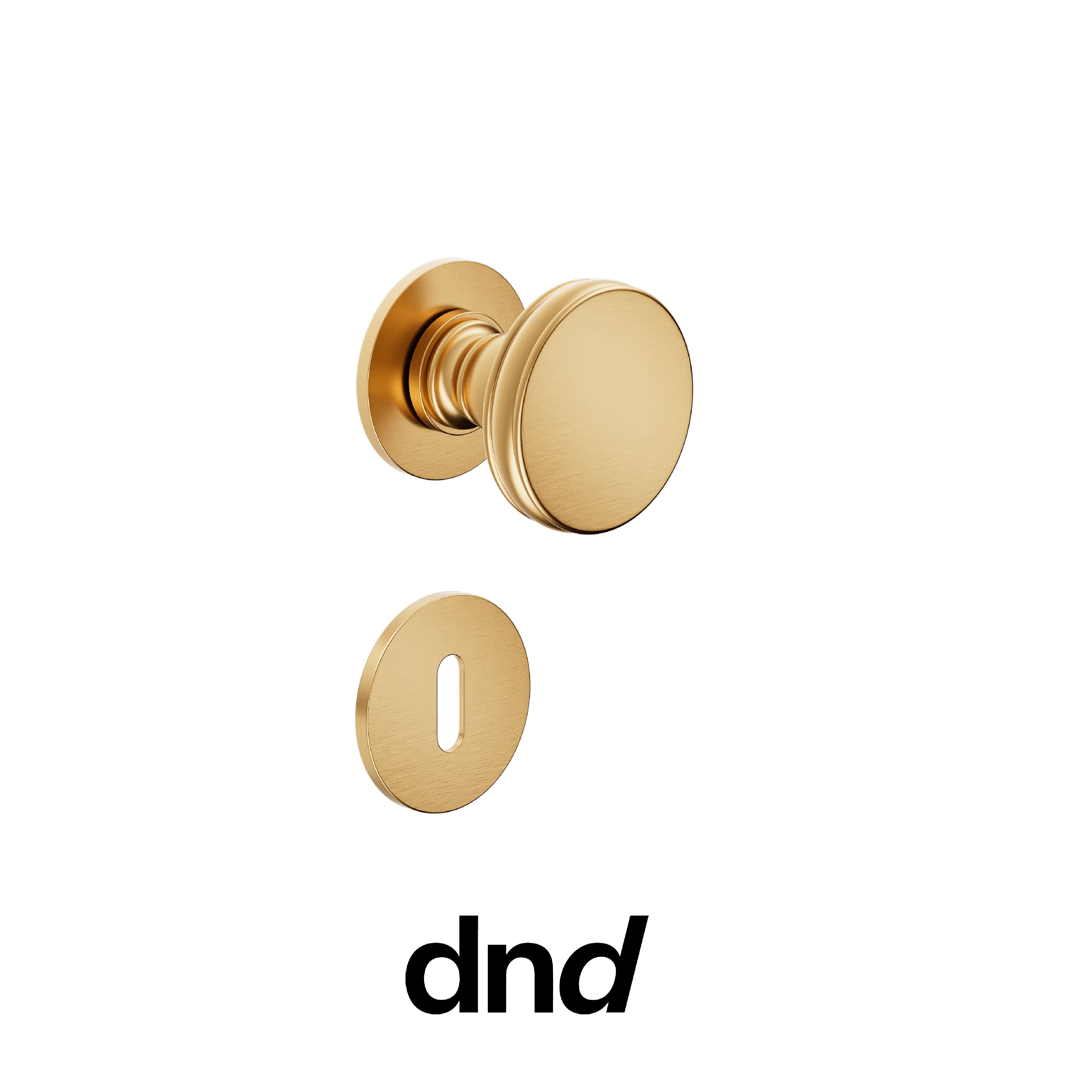 DND Lucrezia 03 - Pomolo per porta interna - PVD-SG - Oro antico satinato / Fine Tonda Ø 50 - 4 mm / Patent