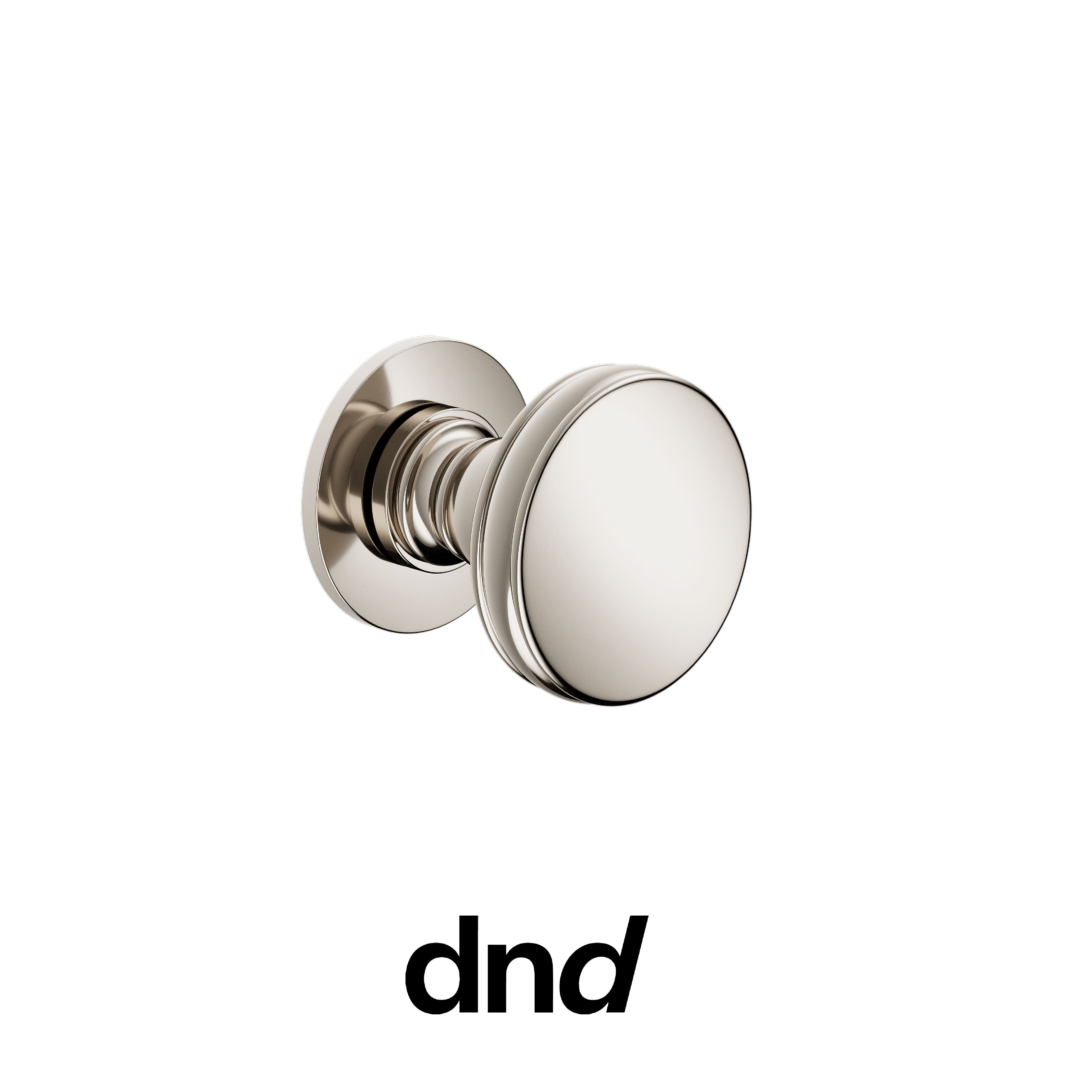DND Lucrezia 03 - Pomolo per porta interna - PVN - Nickel lucido / Fine Tonda Ø 50 - 4 mm / Pomolo singolo fisso