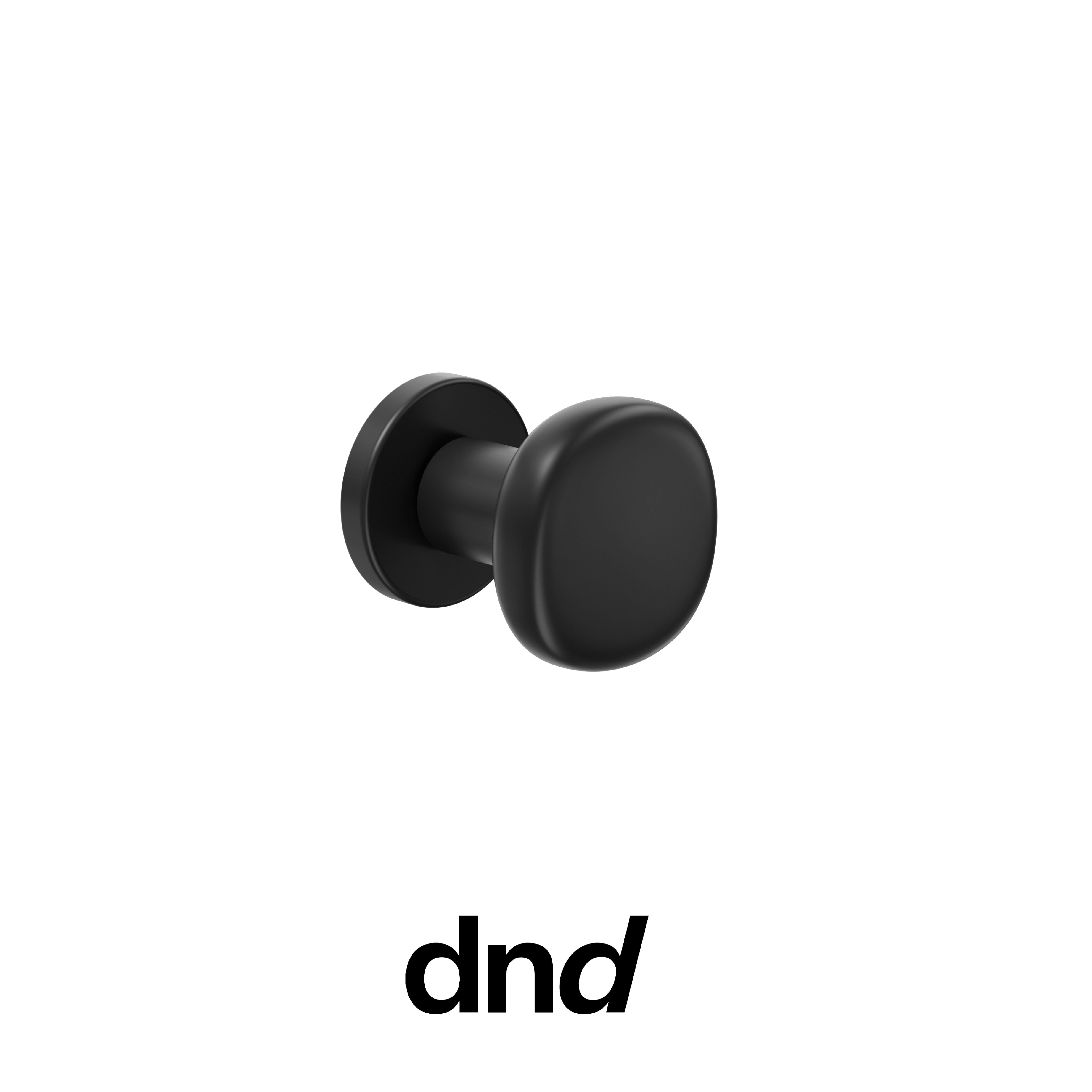 DND Olive - Pomolo per porta interna - ONO - Nero / Vis Tonda Ø 50 - 7 mm / Pomolo fisso