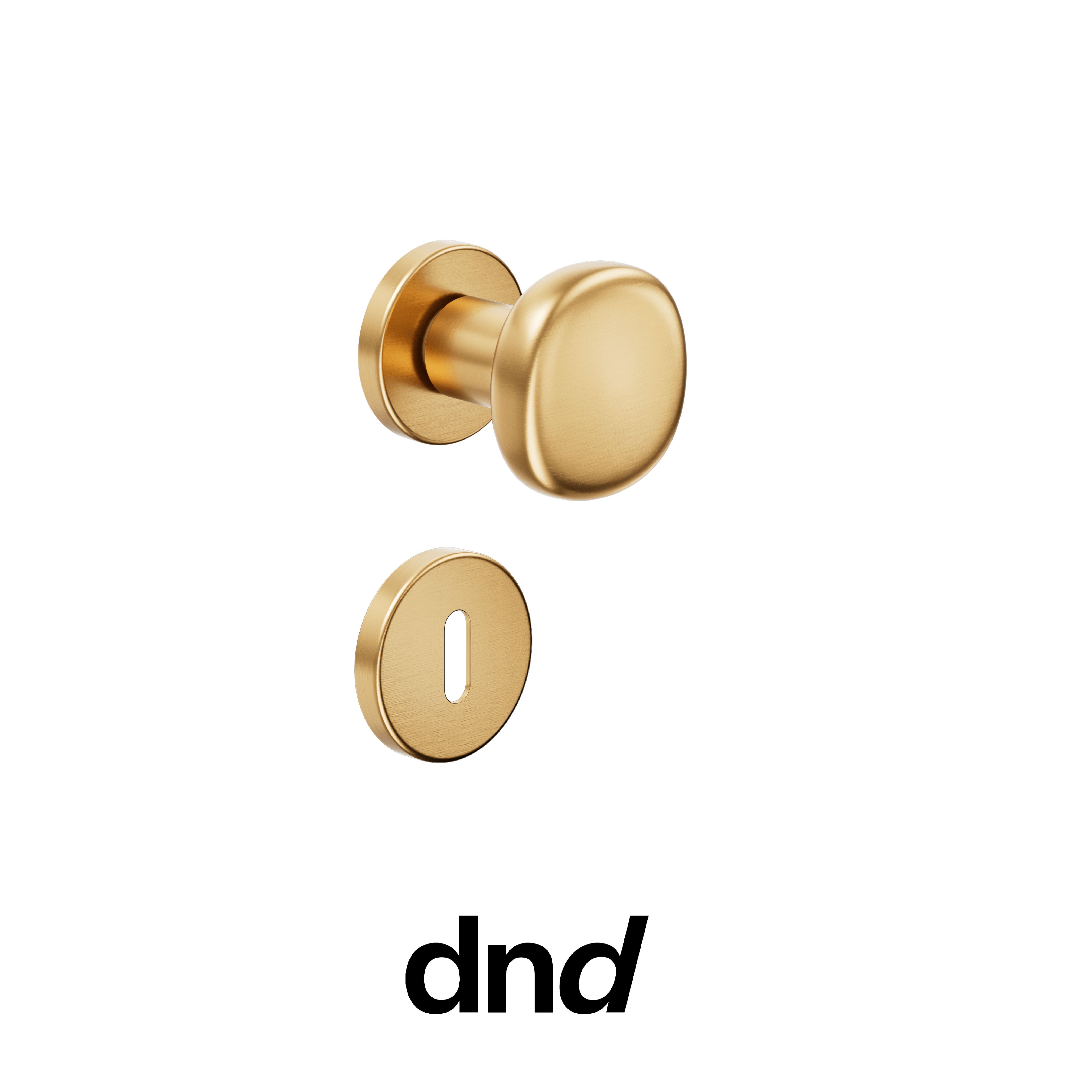 DND Olive - Pomolo per porta interna - PVD-SG - Oro antico satinato / Vis Tonda Ø 50 - 7 mm / Patent