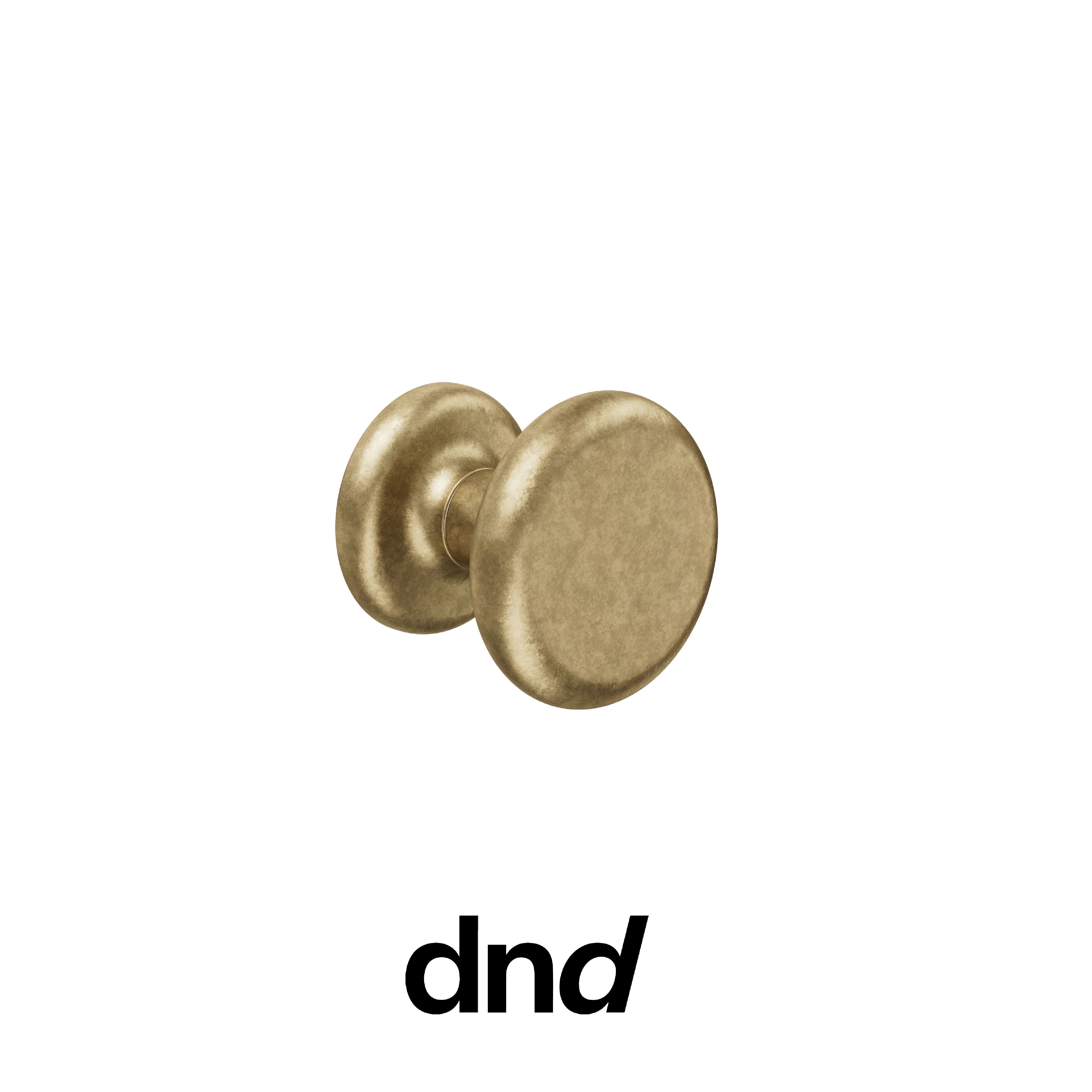 DND Palm - Pomolo per porta interna - ONT - Ottone Naturale / Palm Ø 50 - 7 mm / Pomolo fisso