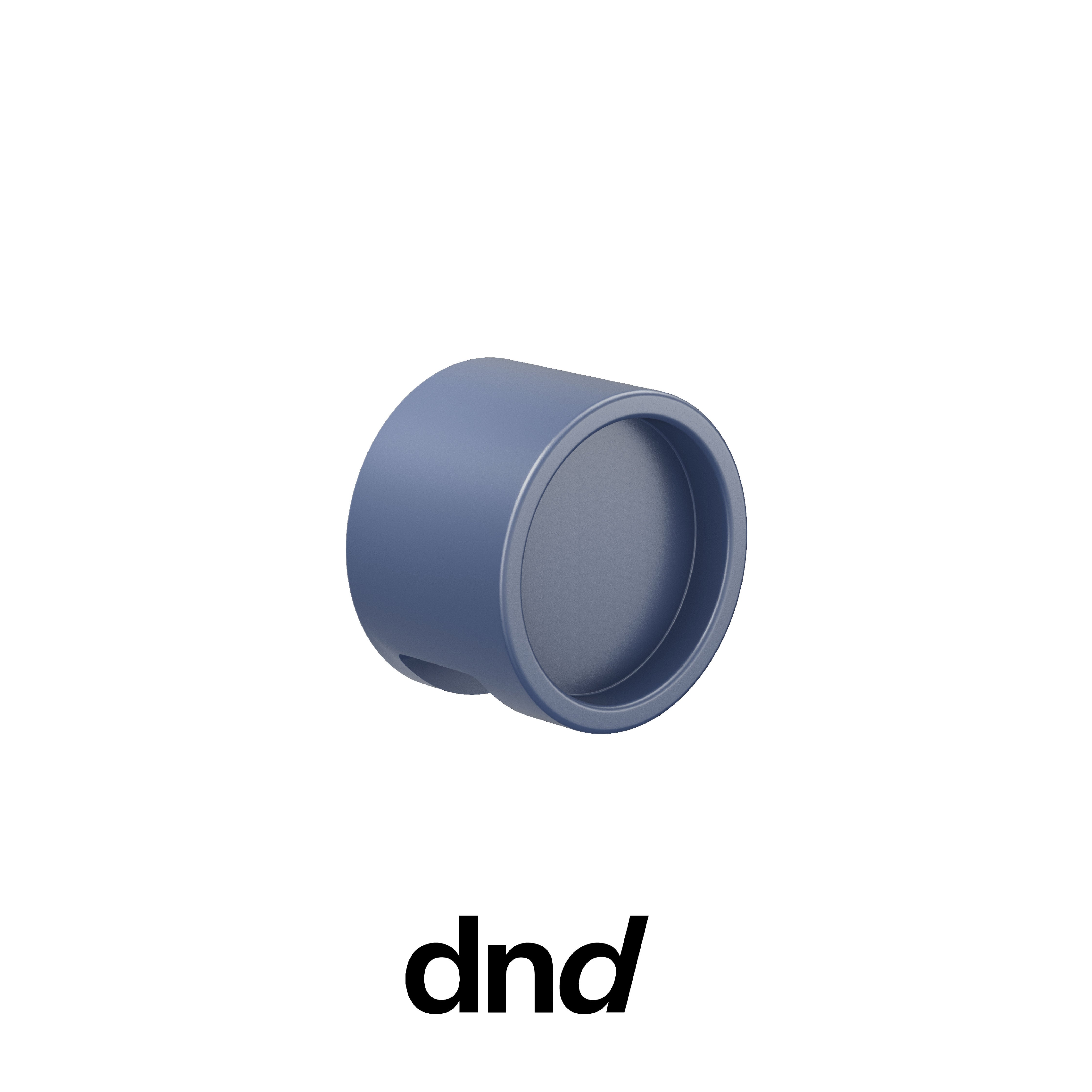 DND Timeless - Pomolo per porta interna - ABC - Blu colomba / Fine Tonda Ø 50 - 4 mm / Pomolo singolo fisso