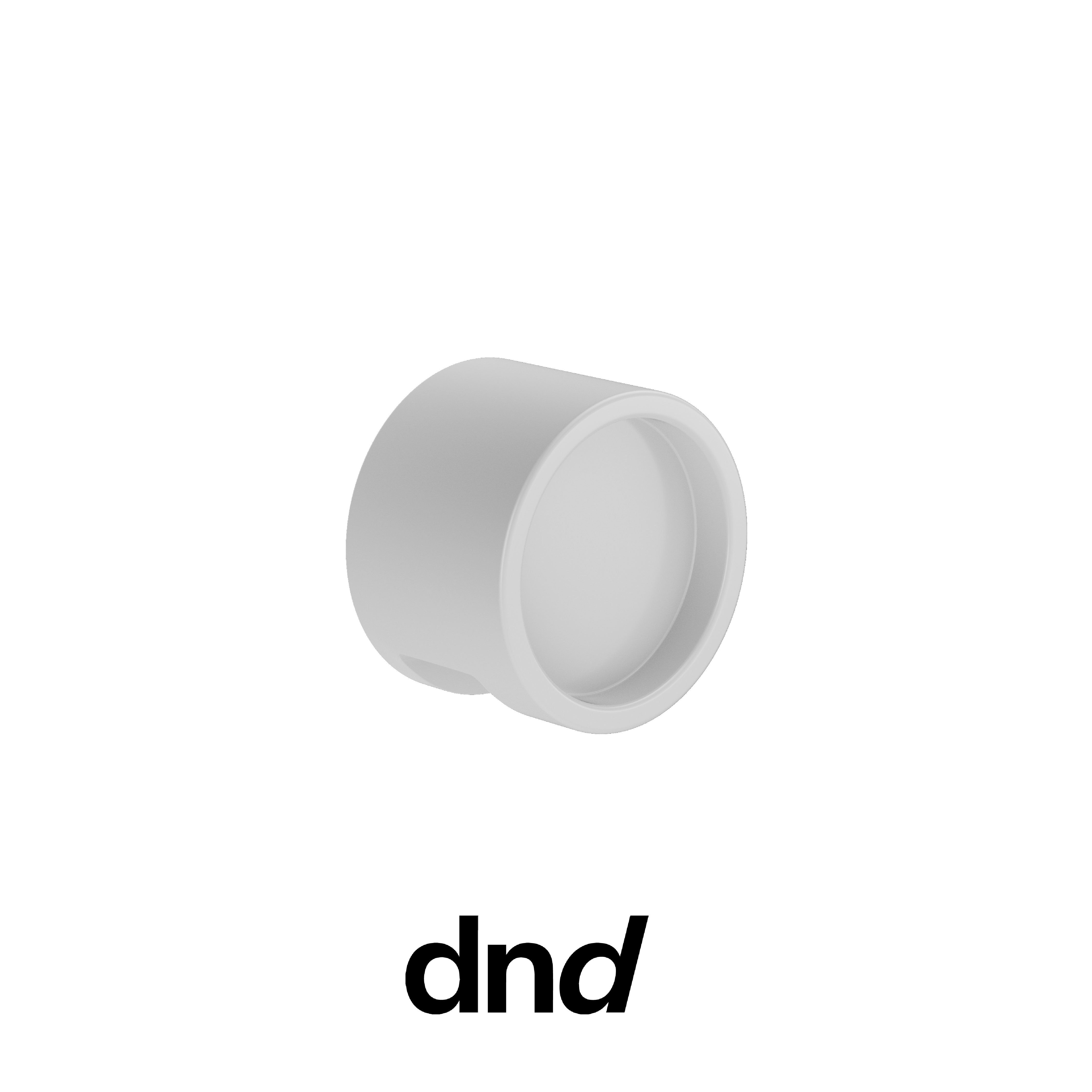 DND Timeless - Pomolo per porta interna - ABN - Bianco / Fine Tonda Ø 50 - 4 mm / Pomolo singolo fisso