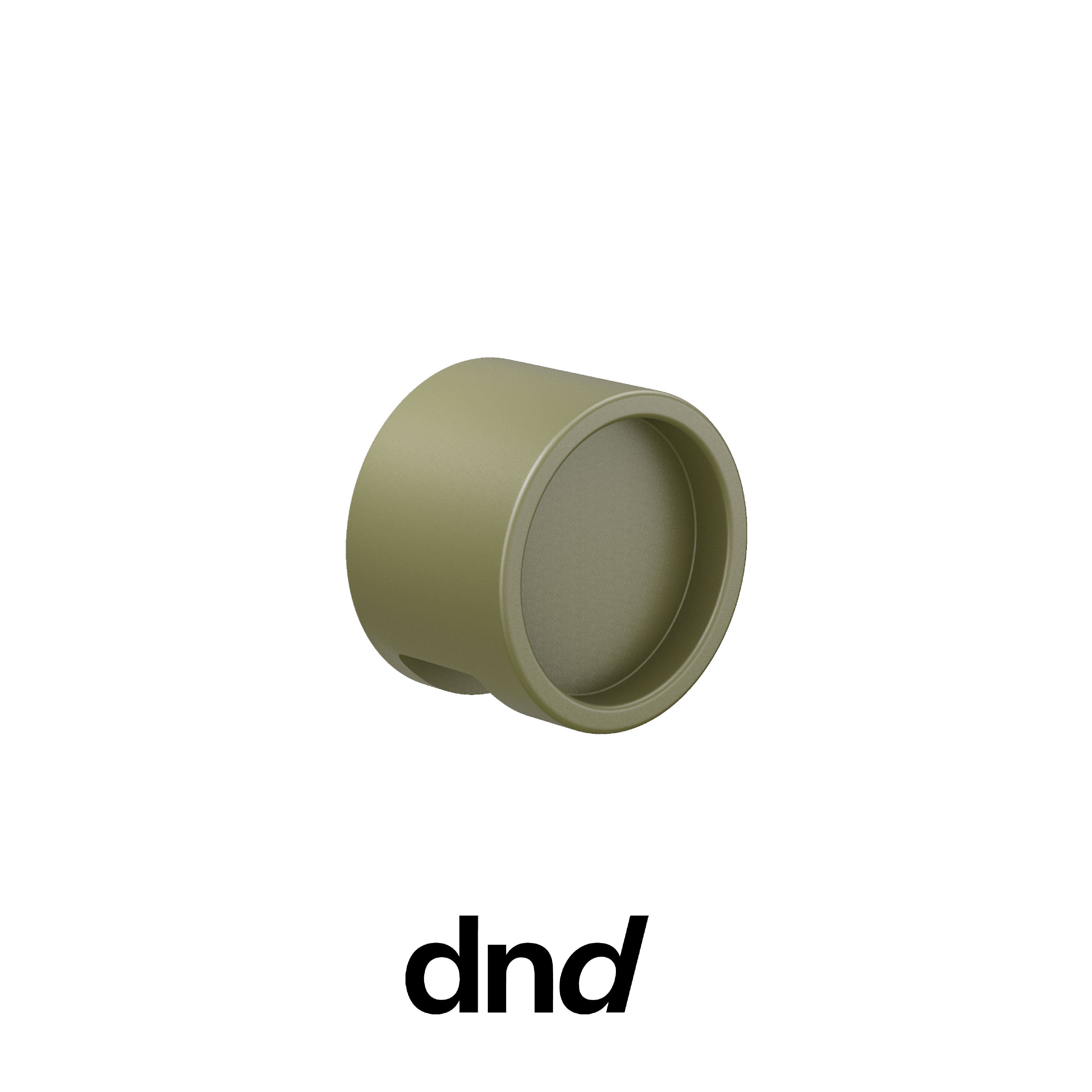 DND Timeless - Pomolo per porta interna - AGO - Giallo oliva / Fine Tonda Ø 50 - 4 mm / Pomolo singolo fisso