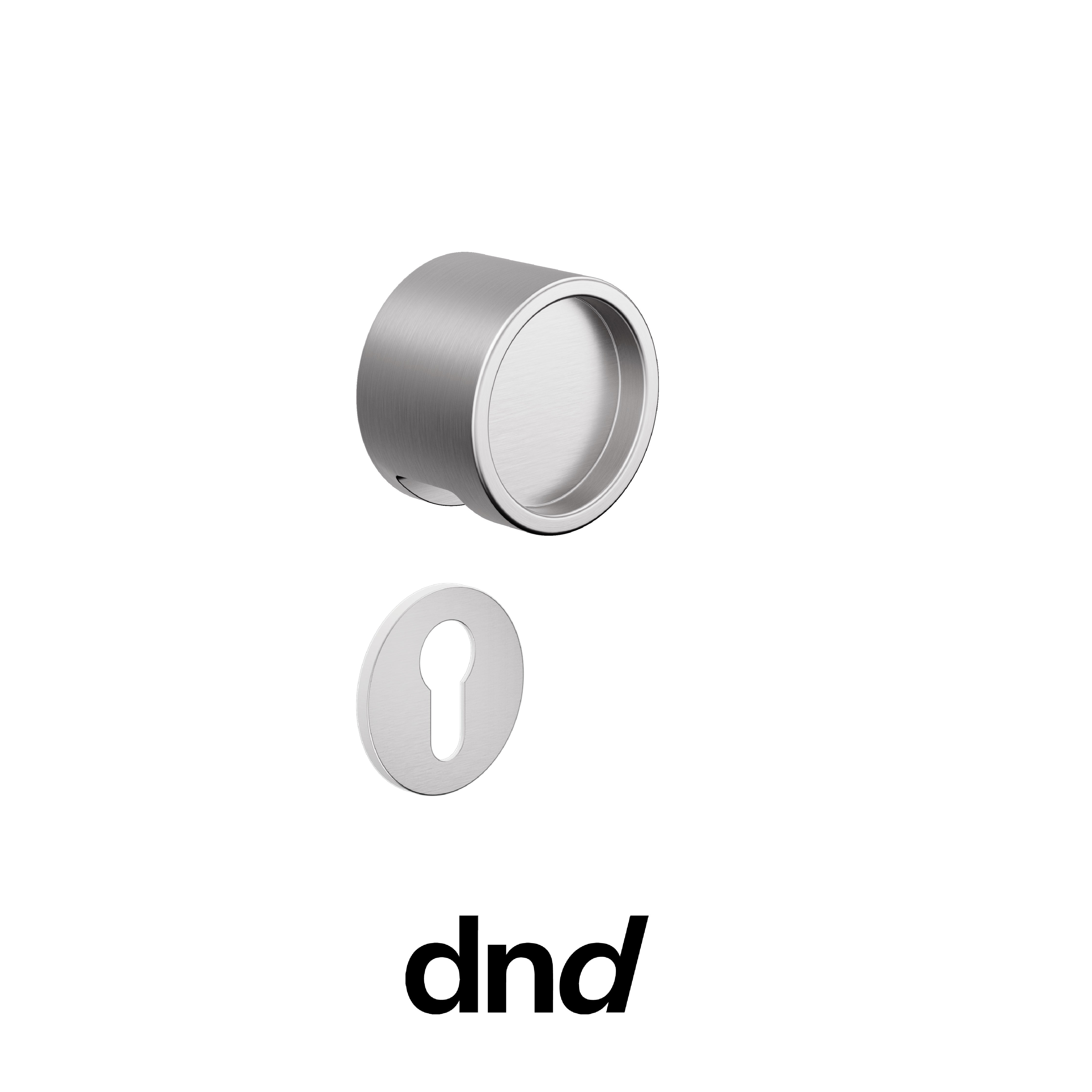 DND Timeless - Pomolo per porta interna - ASV - Silver / Fine Tonda Ø 50 - 4 mm / Yale