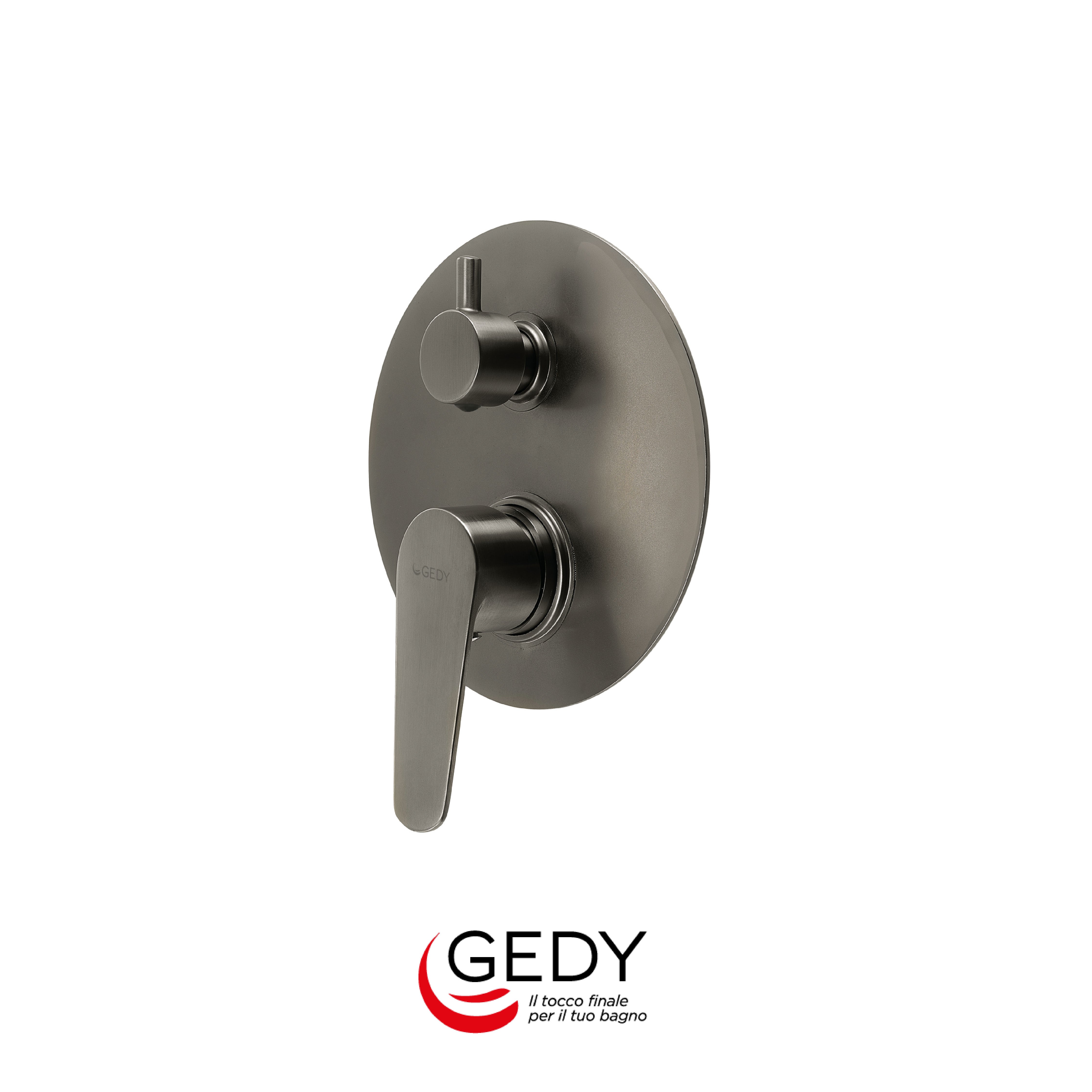 GEDY Como - Miscelatore monocomando a incasso doccia con deviatore a 2 vie - 81 - Gun metal