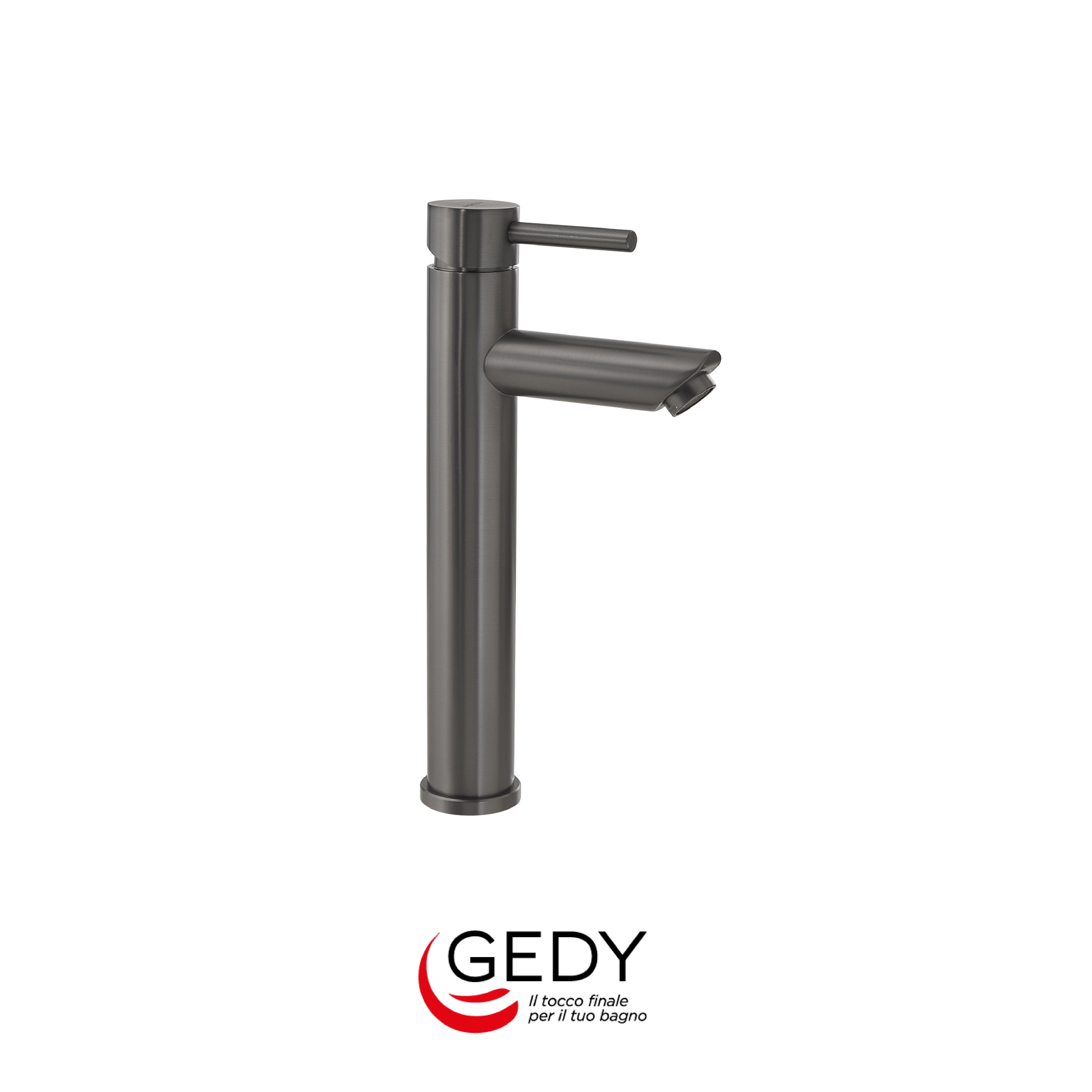 GEDY Garda - Miscelatore monocomando alto per lavabo bagno - 81 - Gun metal