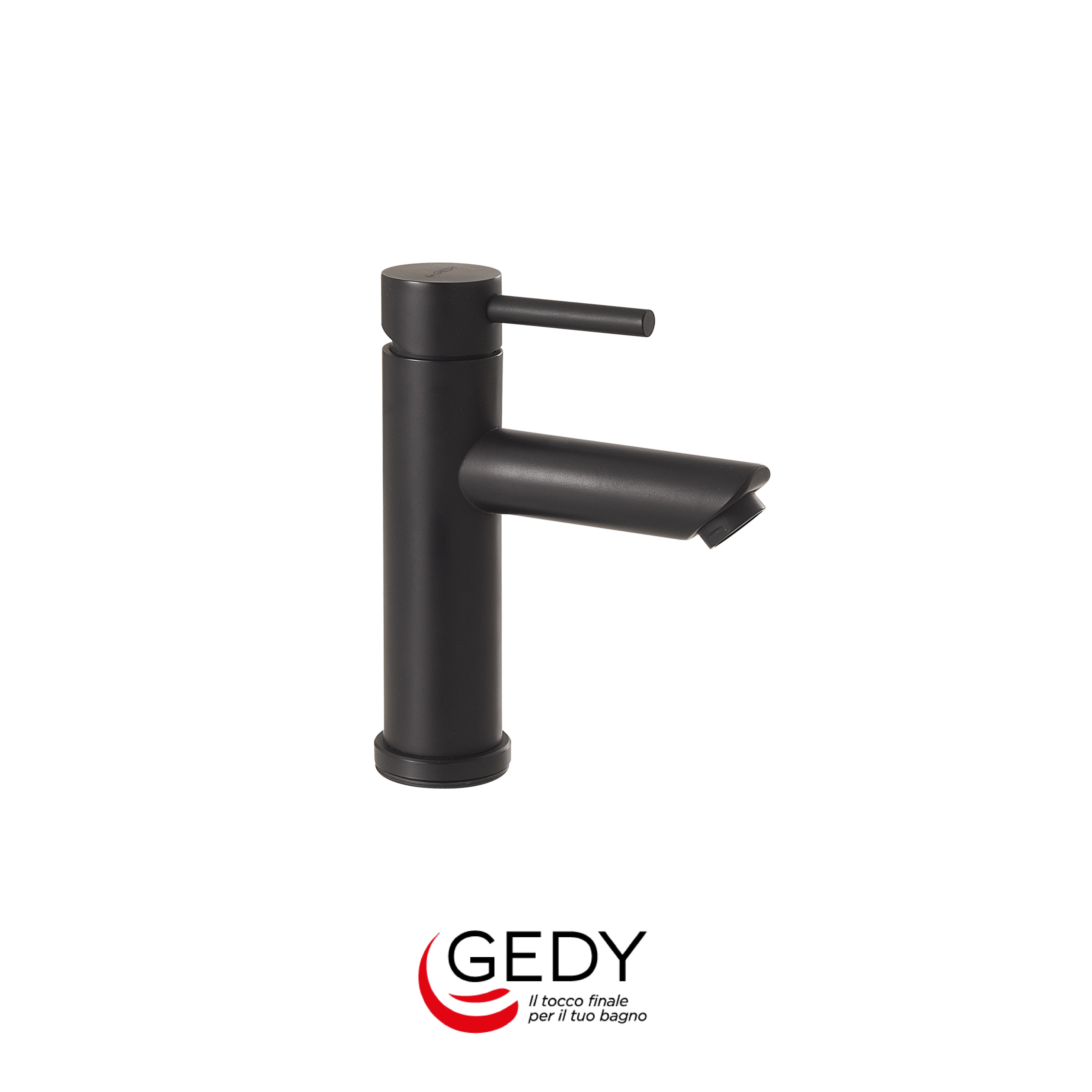 GEDY Garda - Miscelatore monocomando basso per lavabo bagno - 14 - Nero matt