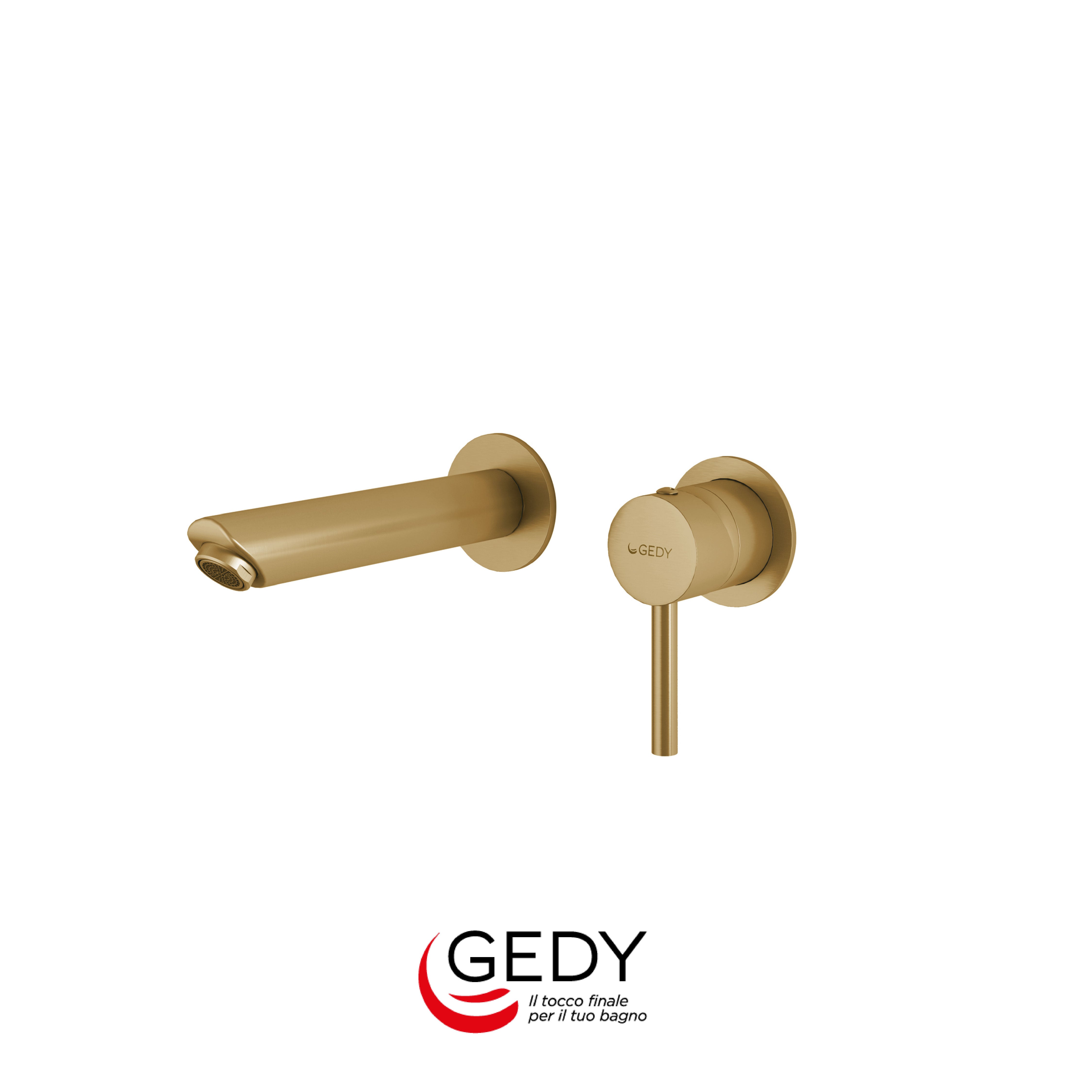 GEDY Garda - Miscelatore da muro per lavabo - 88 - Oro matt