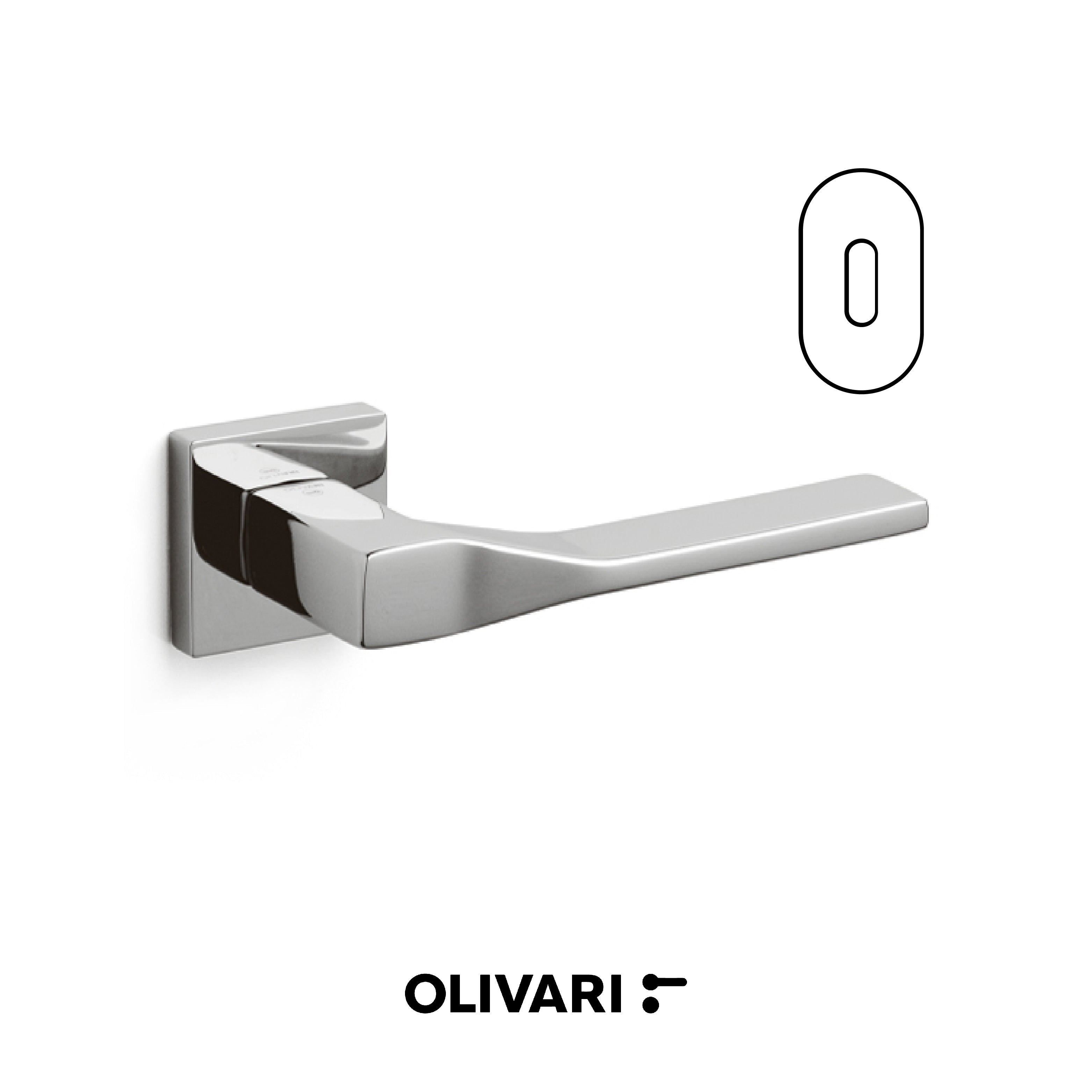 Maniglia Adamant, dal design forte e angolare, con un profilo marcato e contemporaneo.
