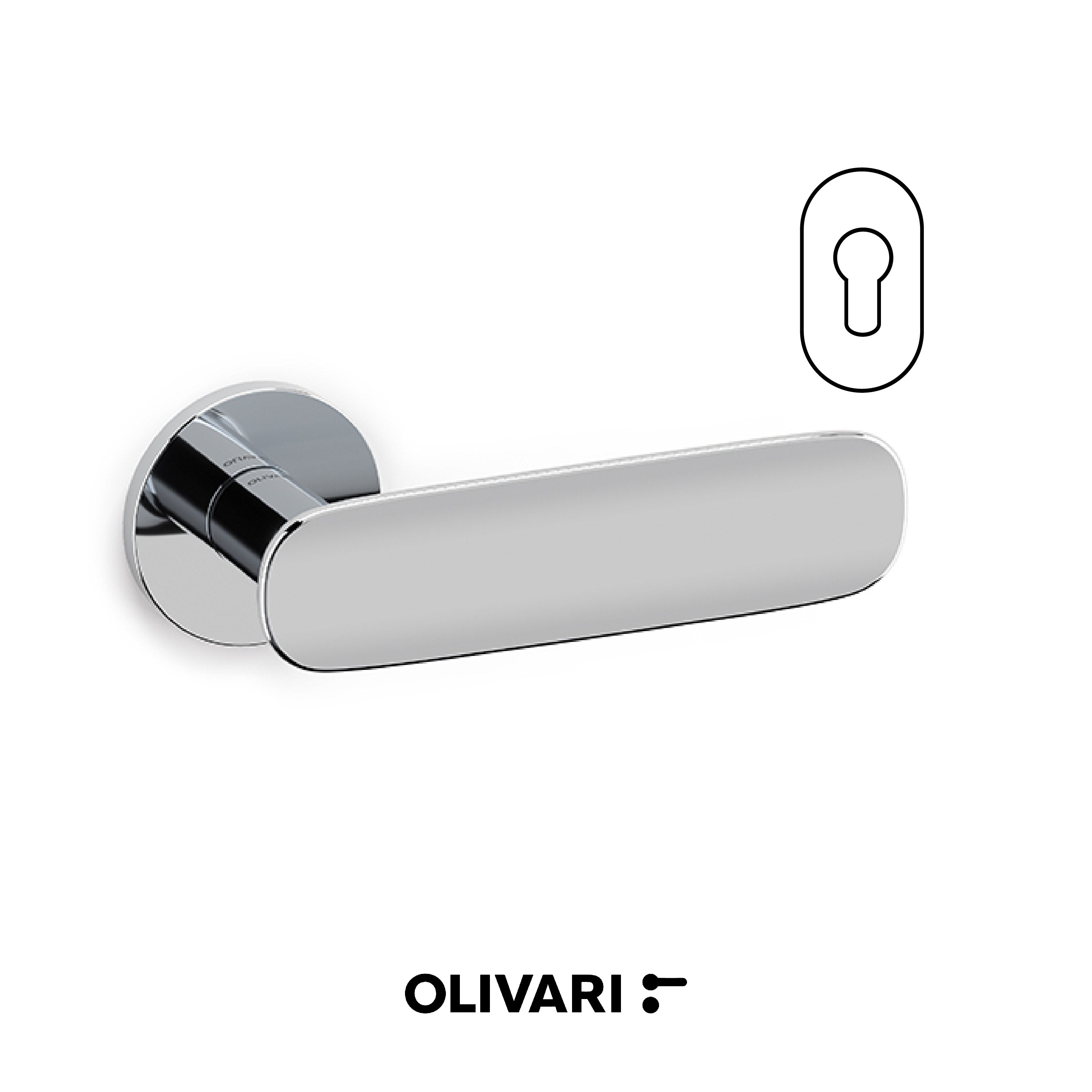 Maniglia Conca L con profilo curvo e impugnatura dal design avvolgente.