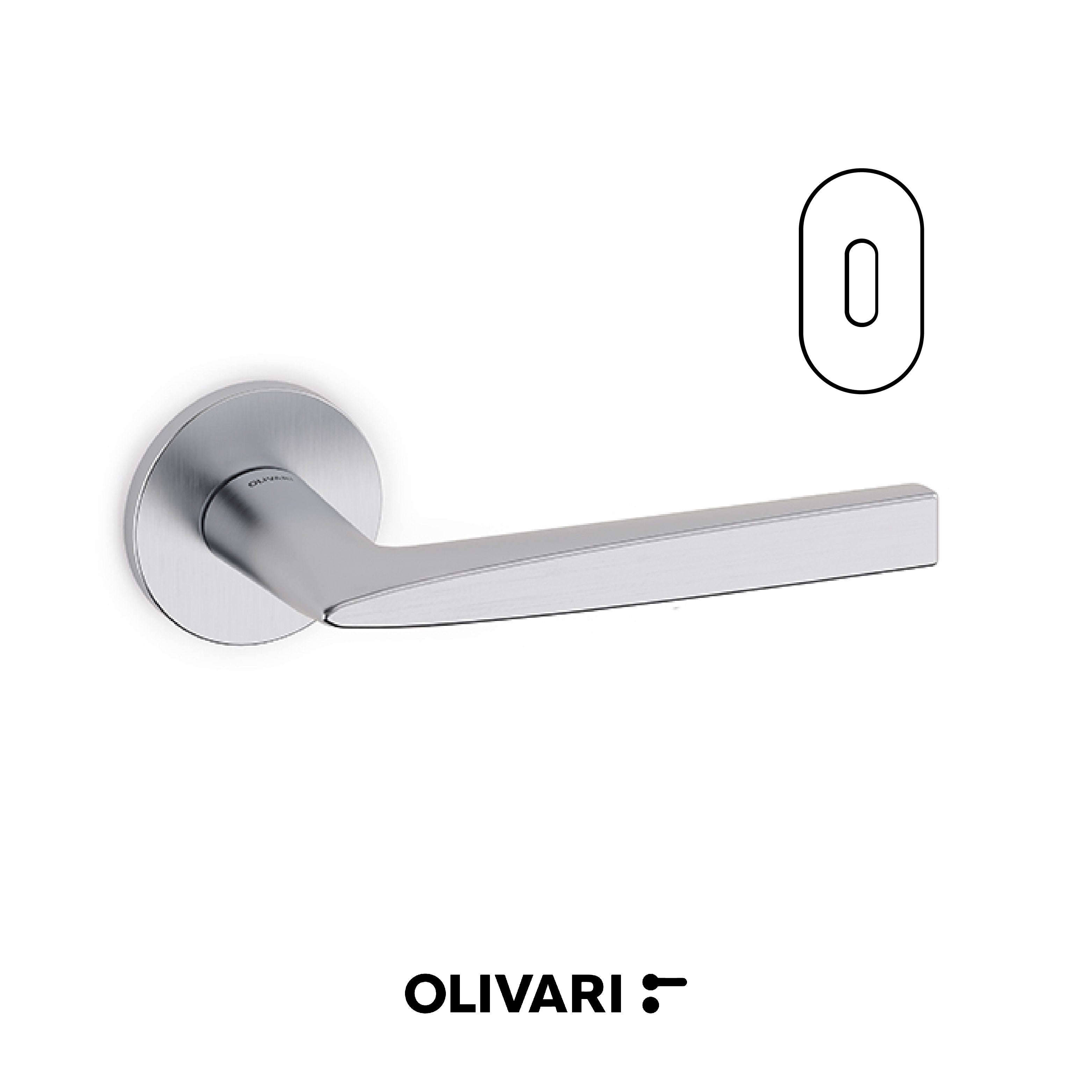 Maniglia Flute per porta interna con linee sottili e moderne.