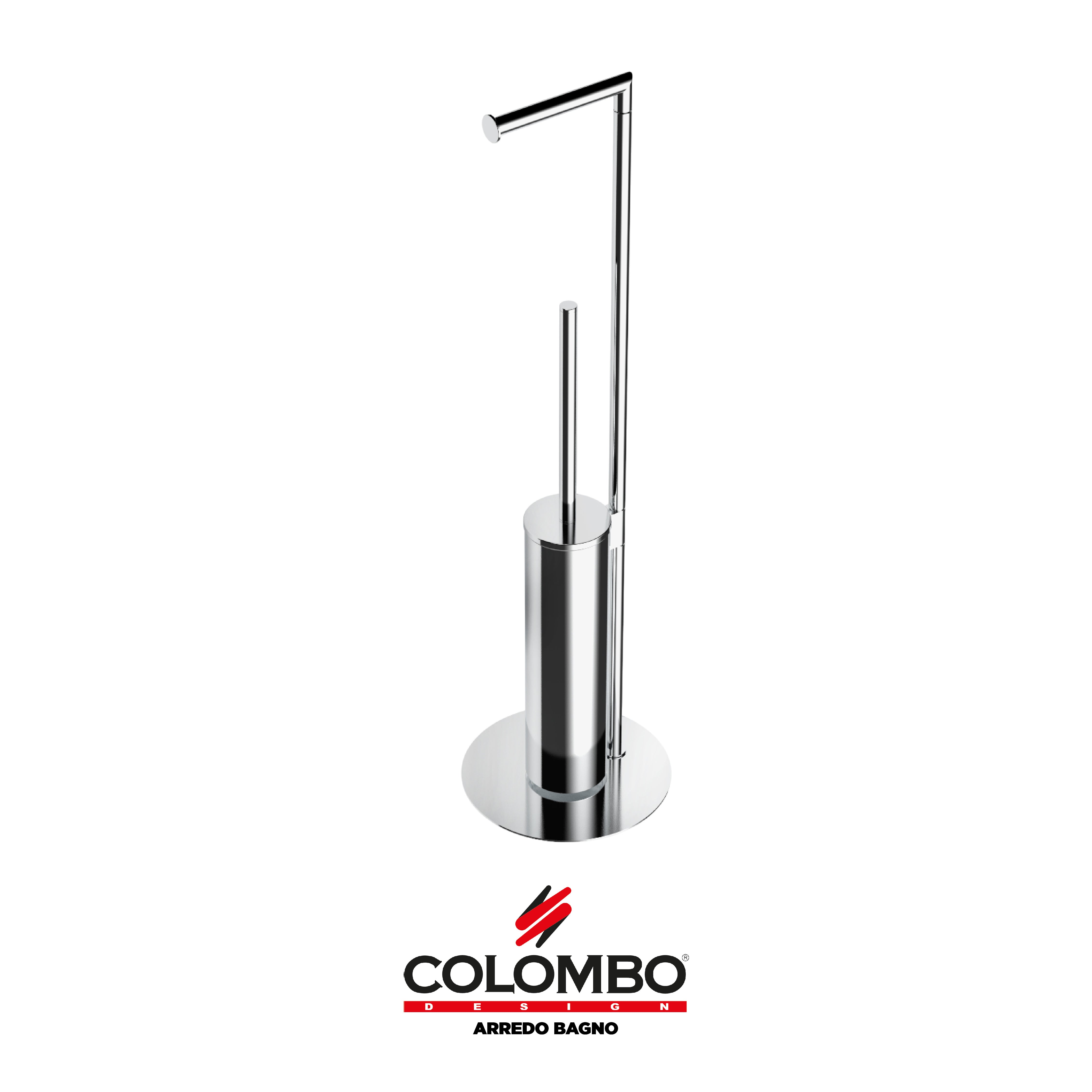 Mini Piantana con porta rotolo e porta scopino - Colombo design arredo bagno - Imhoff Handles
