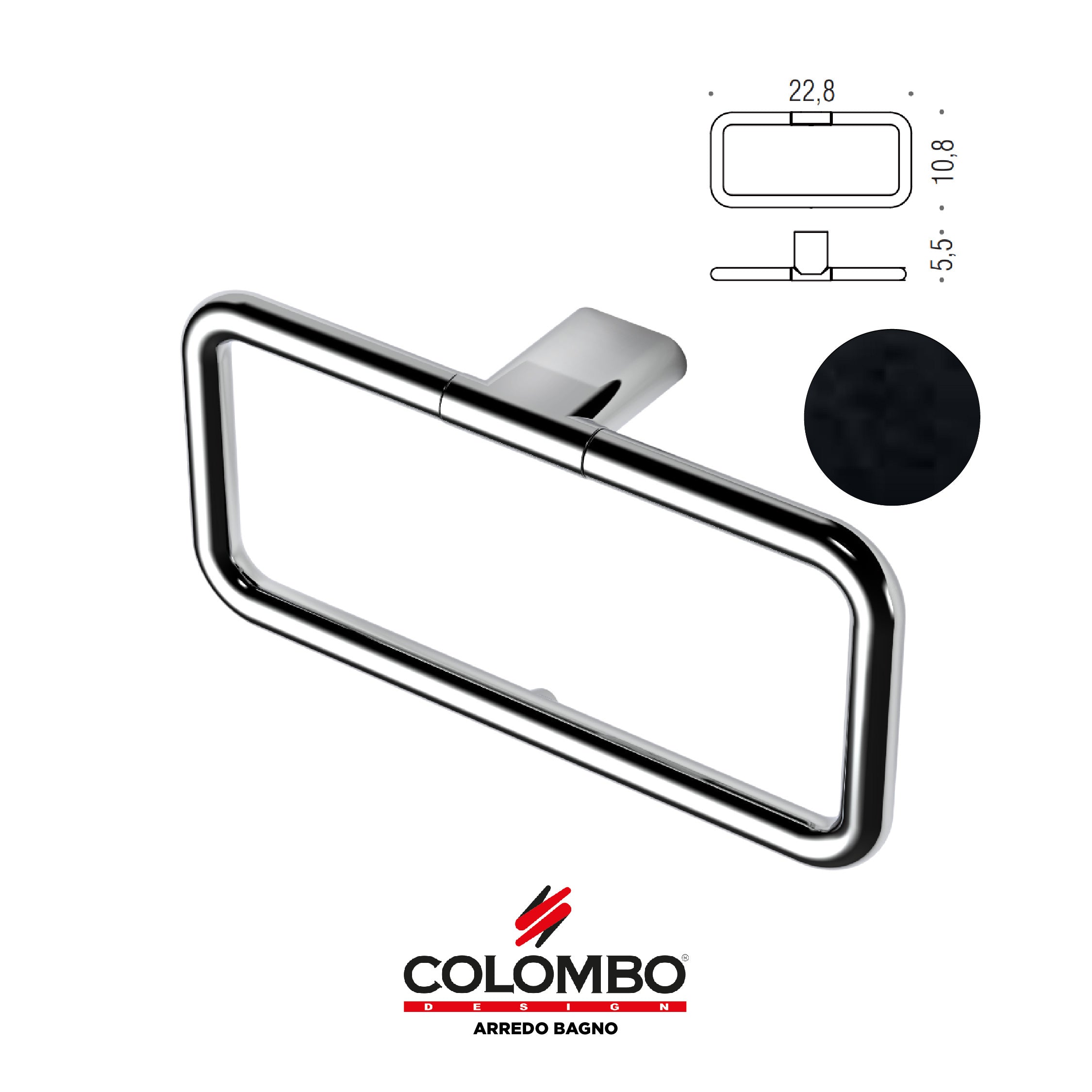 Mini Porta salvietta ad anello - Colombo design arredo bagno - Imhoff Handles