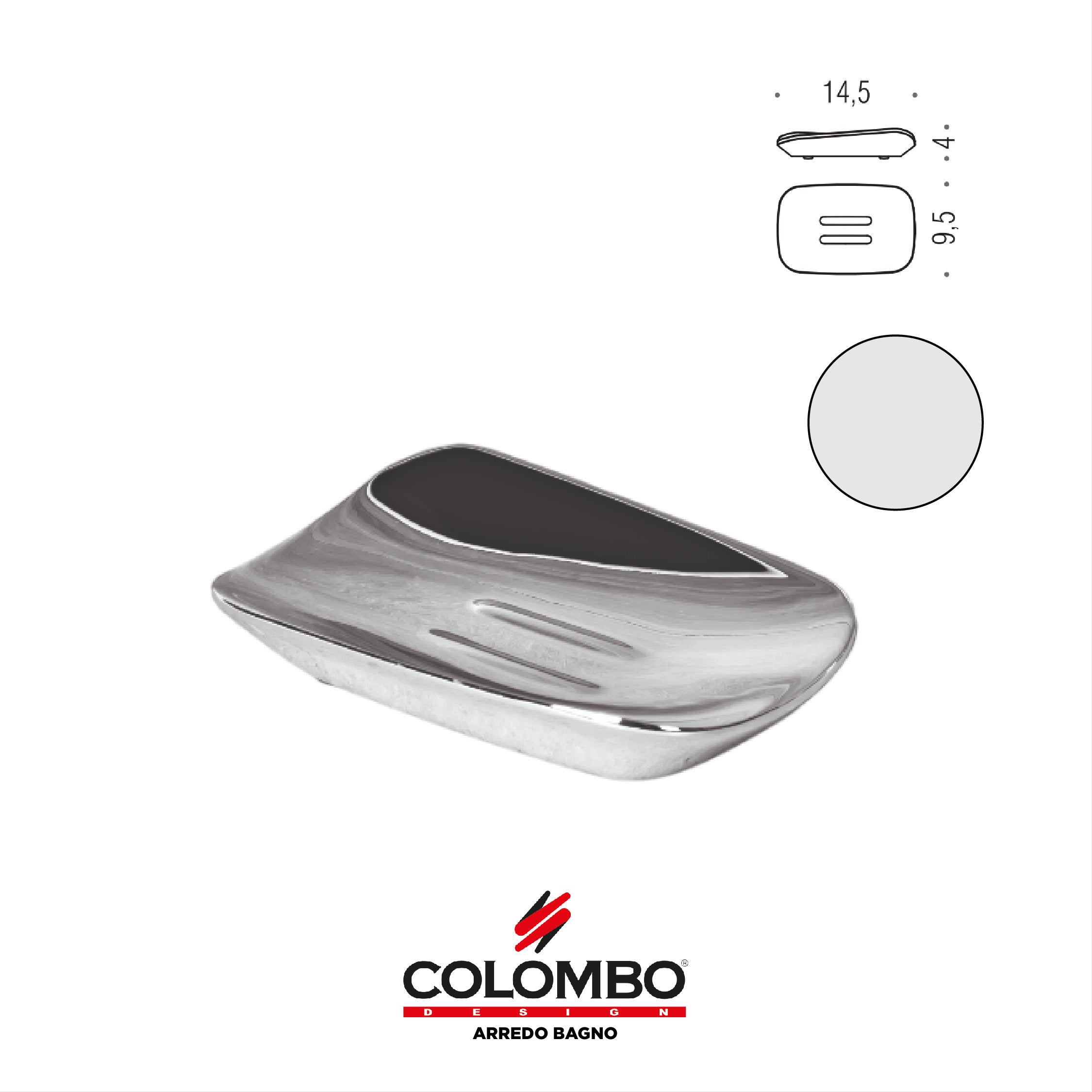 Alizé Porta sapone d'appoggio - Colombo design arredo bagno - Imhoff Handles