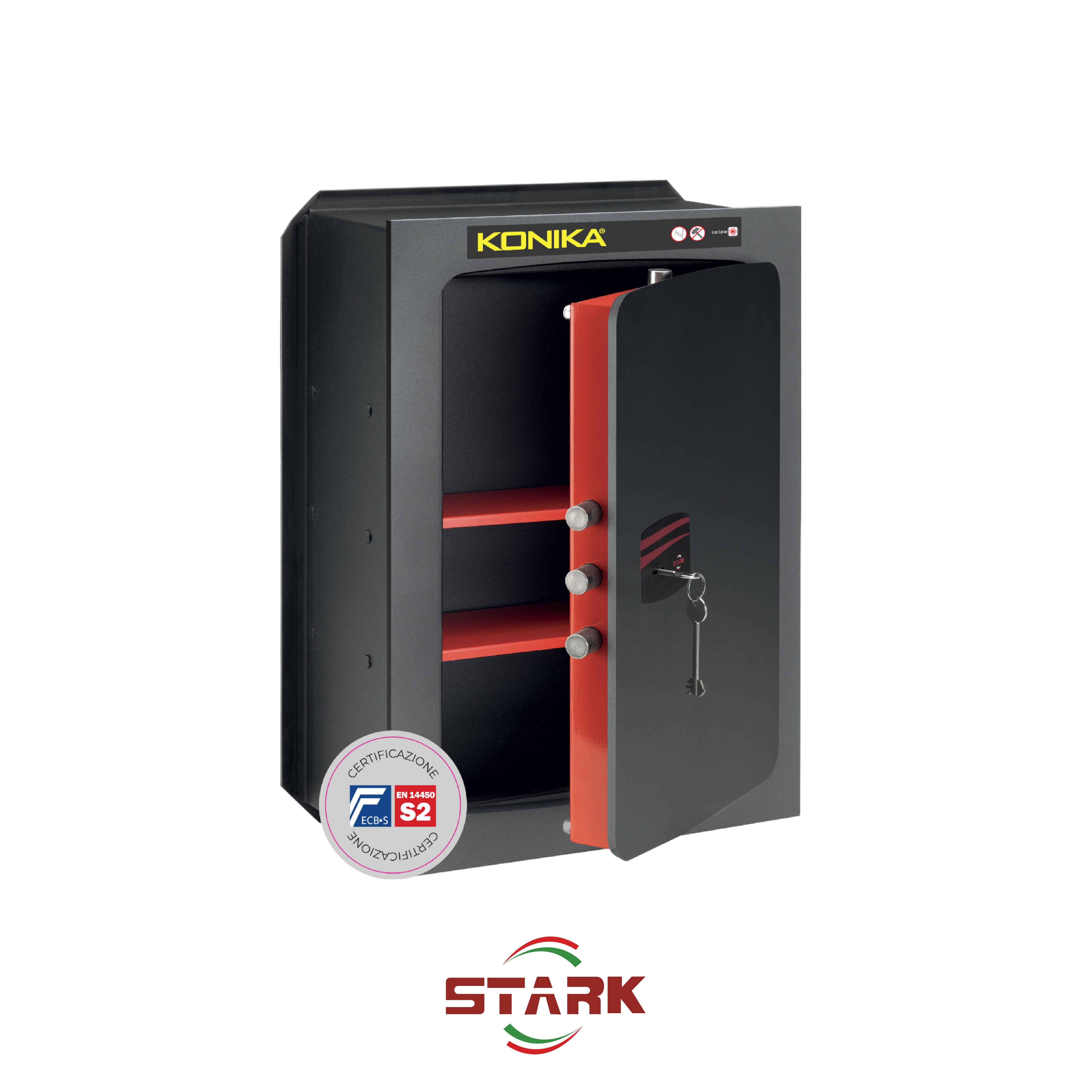 KONIKA Stark safes - Cassaforte a muro Certificata S2 Serie 1200CE modello 1207CE