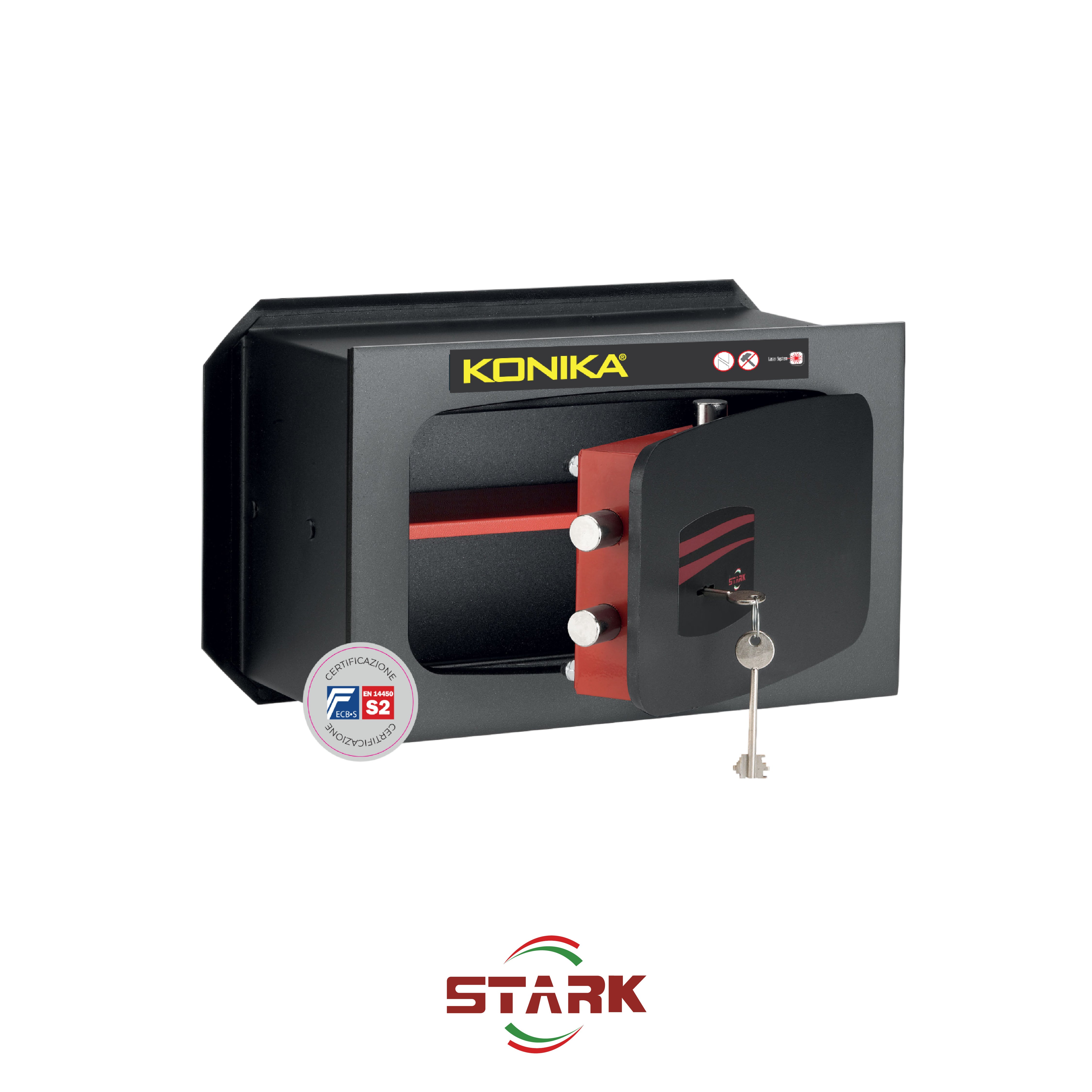 KONIKA Stark safes - Cassaforte a muro Certificata S2 Serie 1200CE modello 1201CE
