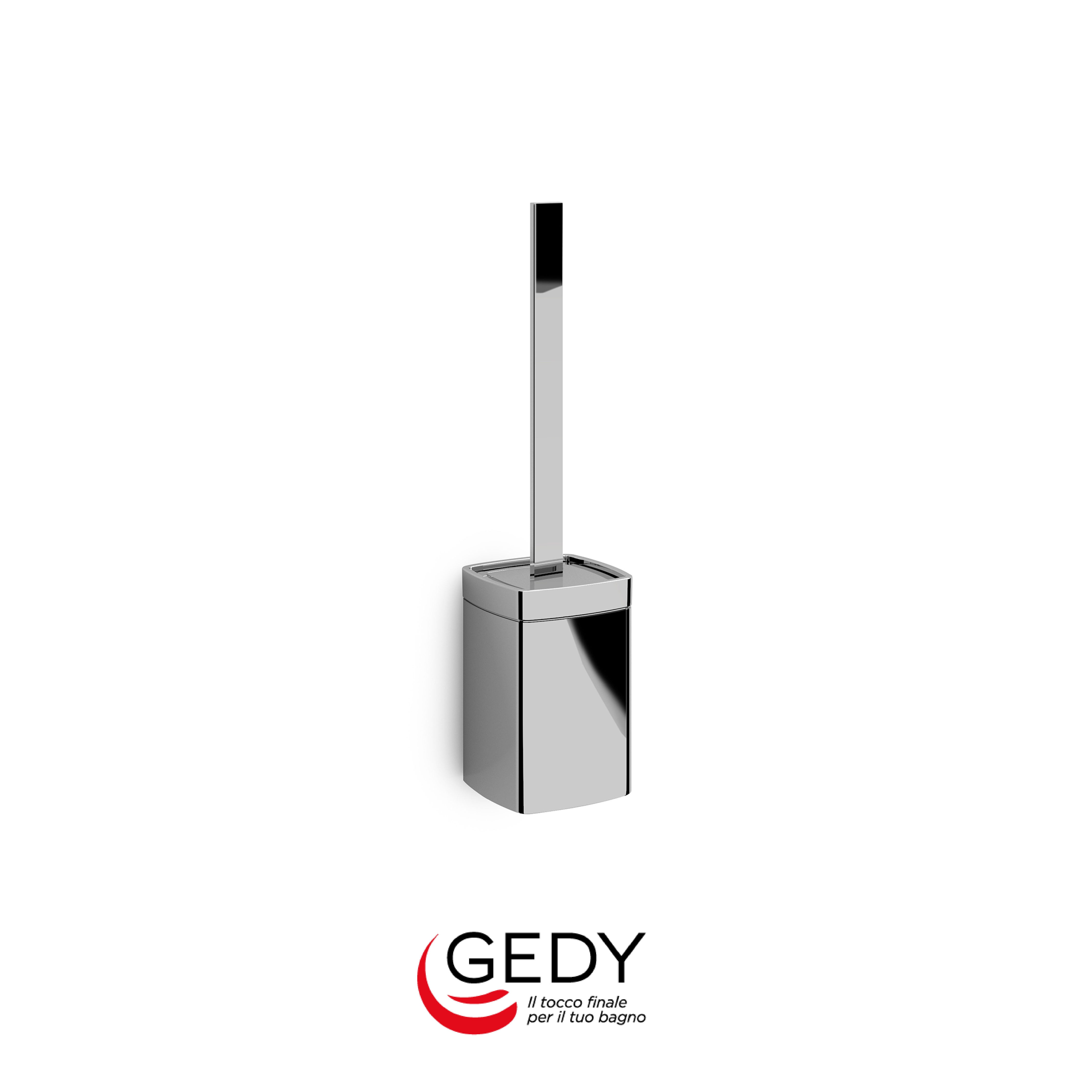 GEDY Il Giglio - Scopino con ciuffo in setole - ottone e alluminio - 13 - Cromato